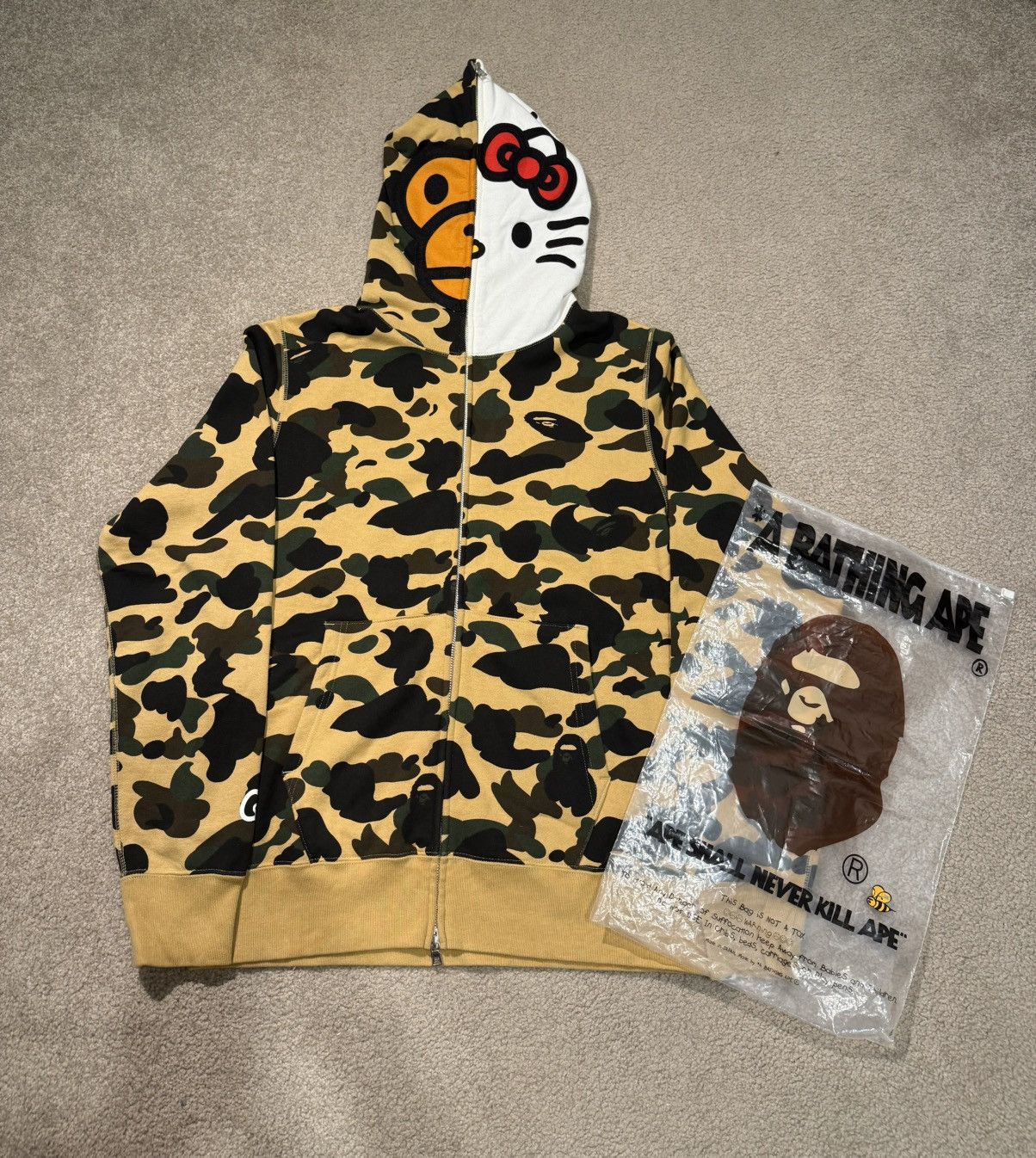 Bape Bape x Hello Kitty Full Zip Hoodie | Grailed