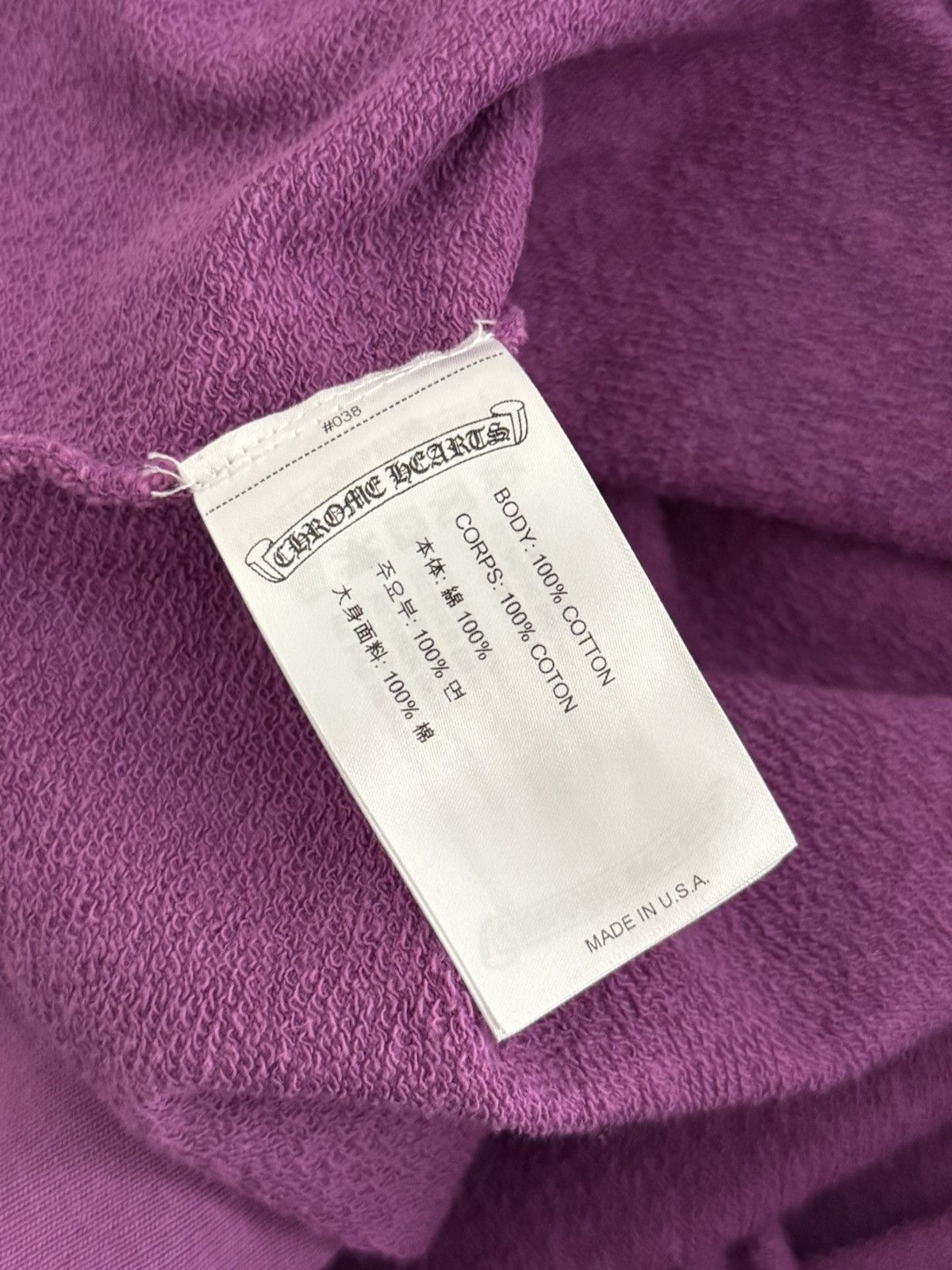 Chrome Hearts Chrome Hearts Mattyboy Purple Hoodie Sz.L Size US L / EU 52-54 / 3 - 7 Thumbnail
