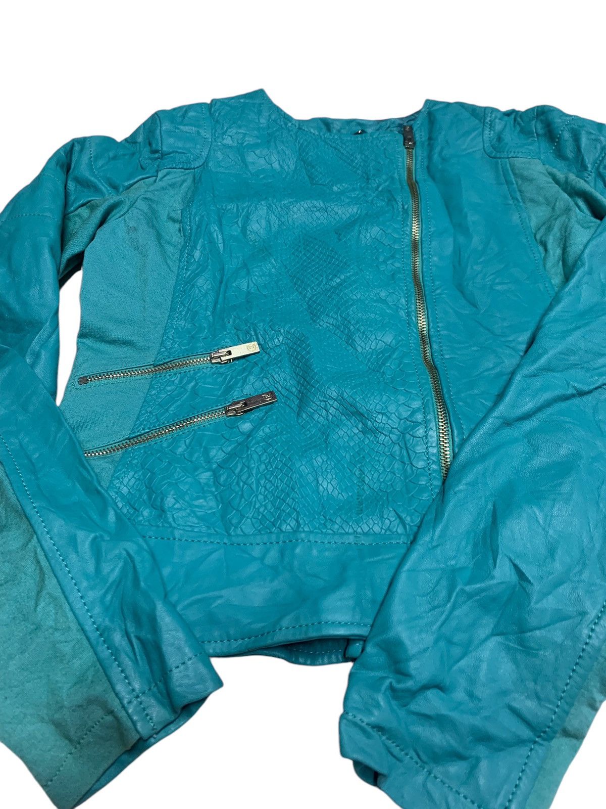 Imperial × Vintage IMPERIAL TURQUOISE PLEATHER JACKET Size US S / EU 44-46 / 1 - 11 Thumbnail