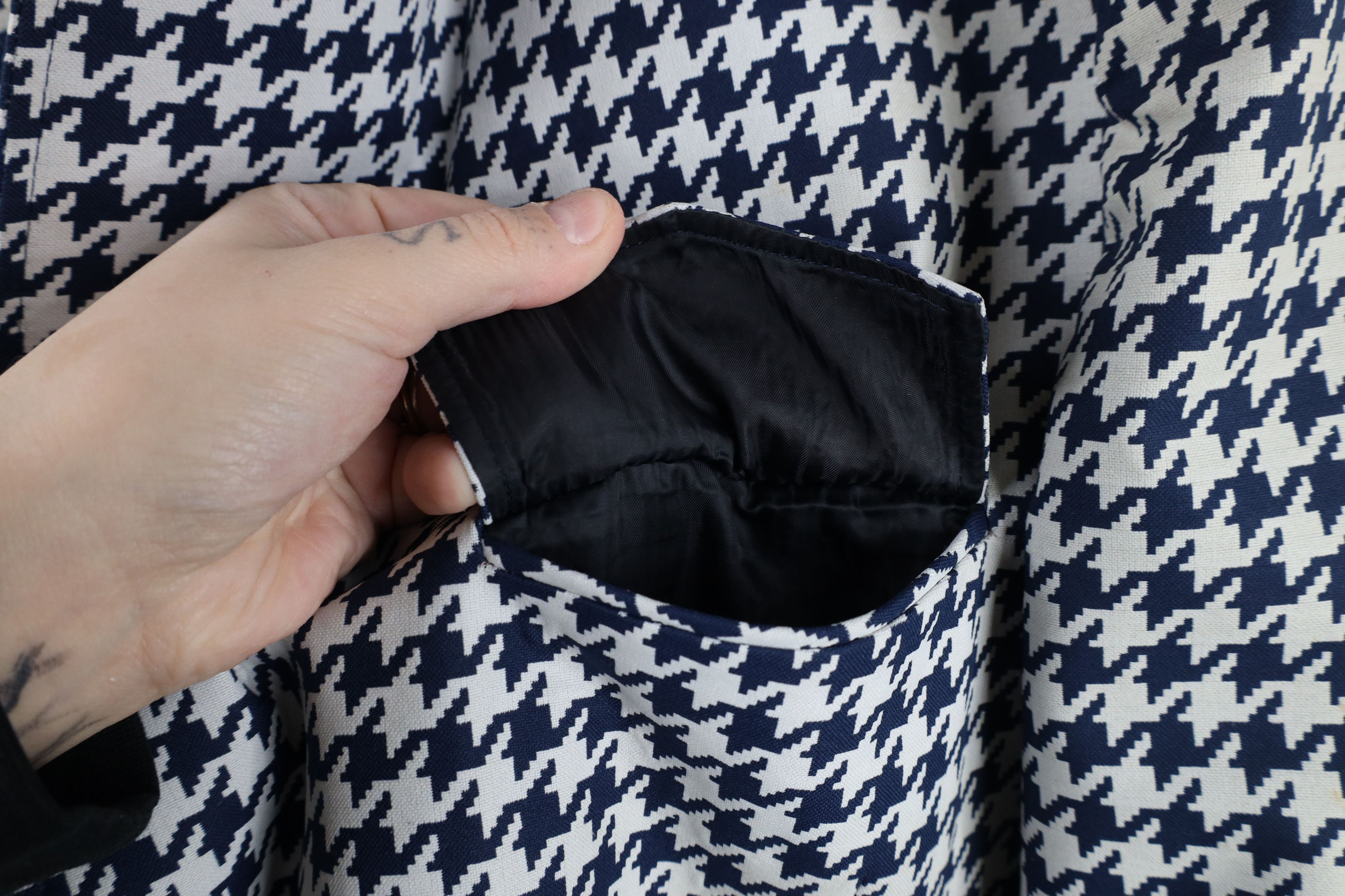 Vintage Vintage 70s Streetwear Houndstooth Suit Coat Blazer Jacket Size US XL / EU 56 / 4 - 9 Thumbnail