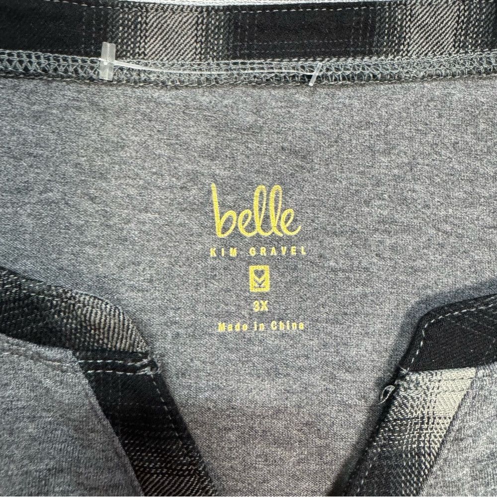 Other New Belle by Kim Gravel TripleLuxe Knit Flannel Trim Gray T Size XXL / US 16-18 / IT 52-54 - 7 Thumbnail