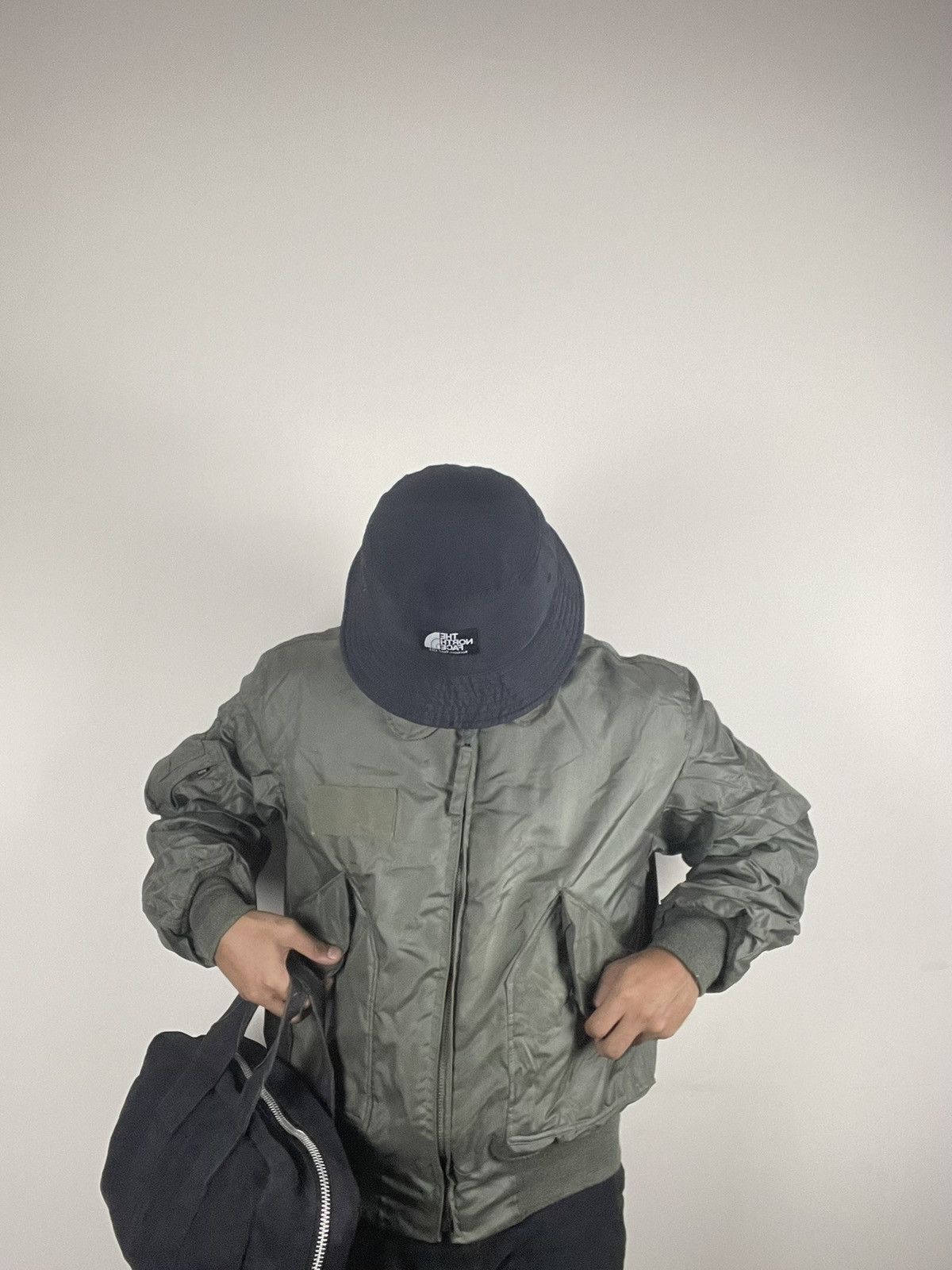 image of Vintage Flyer's Bomber Jacket in Olive Green, Men's (Size Large)