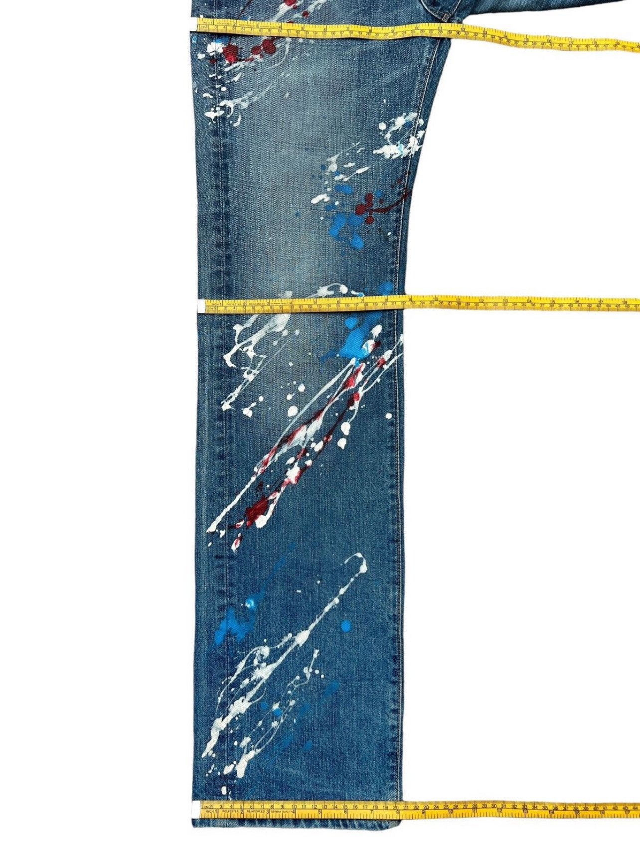 Big John Vintage Wrangler Paint Splatter Straight Denim Jeans 30x34 Size US 30 / EU 46 - 14 Thumbnail