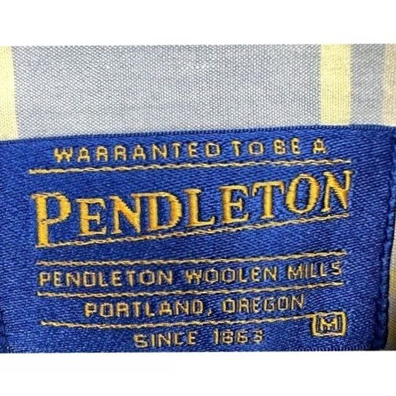 Pendleton VINTAGE Pendleton Shirt Mens Medium Light Blue Plaid Button-Down Long Sleeve Cotton Men Size US M / EU 48-50 / 2 - 4 Thumbnail