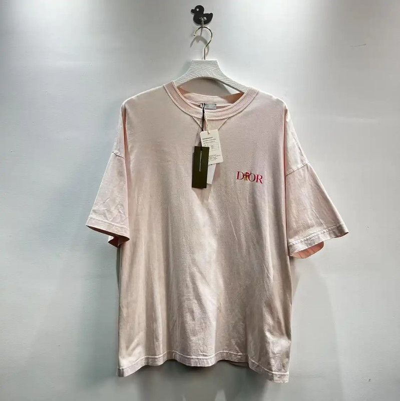 Dior Dior Men's Pink Cotton T-Shirt L Size 0089 Size US L / EU 52-54 / 3 - 1 Thumbnail