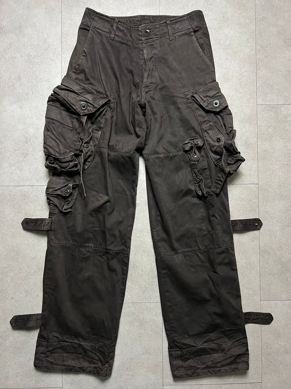 Pre-owned Julius Shifting Heavy Gas Mask Cargo Pants Trousers 09 In Khaki