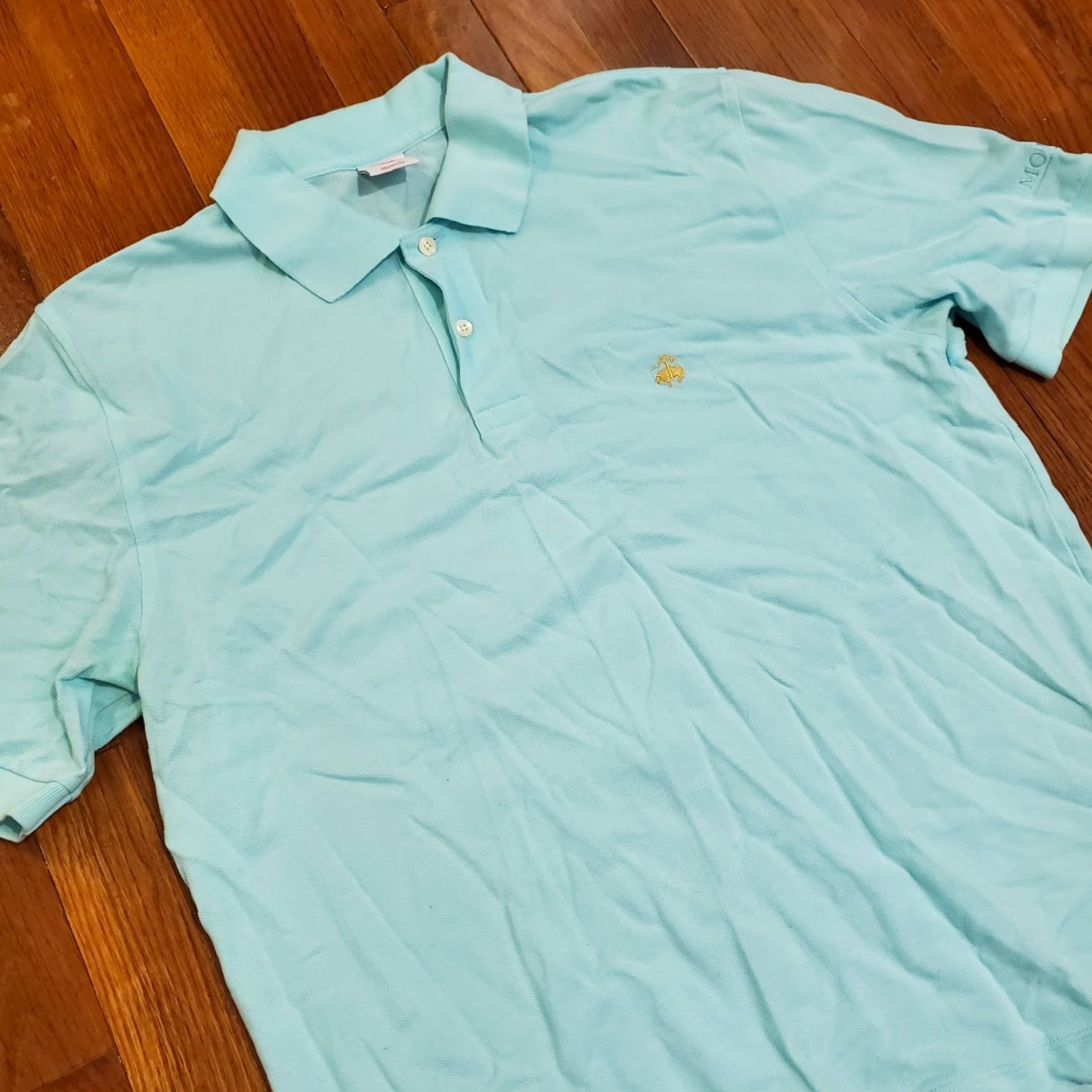 Brooks Brothers Brooks Brothers Polo Shirt Men L Teal Blue 100% Cotton Casual Logo Preppy Short Sleeve Knit Shirt Size US L / EU 52-54 / 3 - 2 Thumbnail