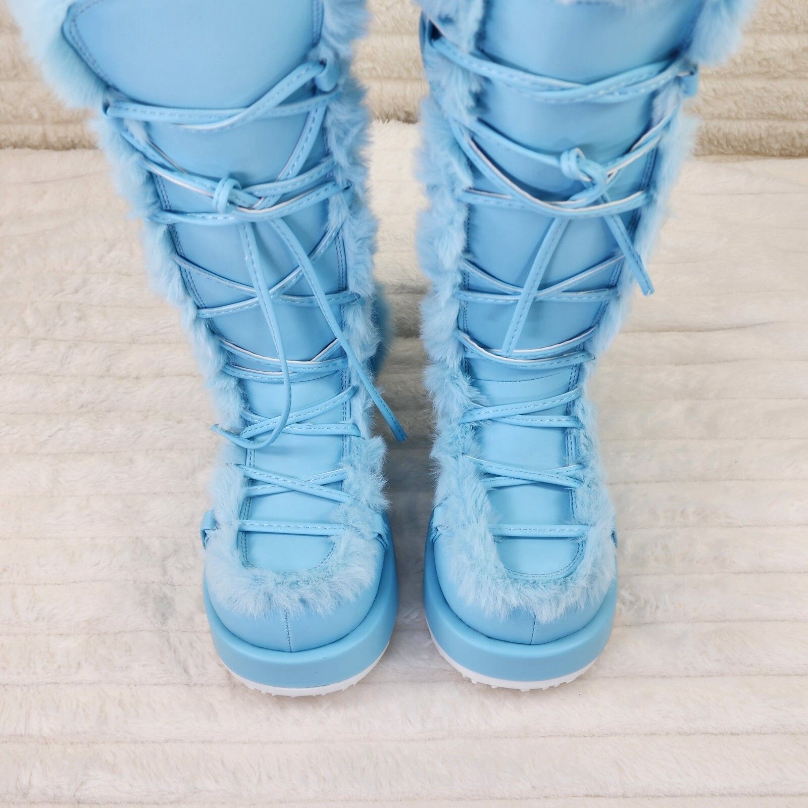 Other Cubby 311 Stomper Baby Blue Platform Pastel Goth Punk Knee B Size US 10 / IT 40 - 4 Thumbnail