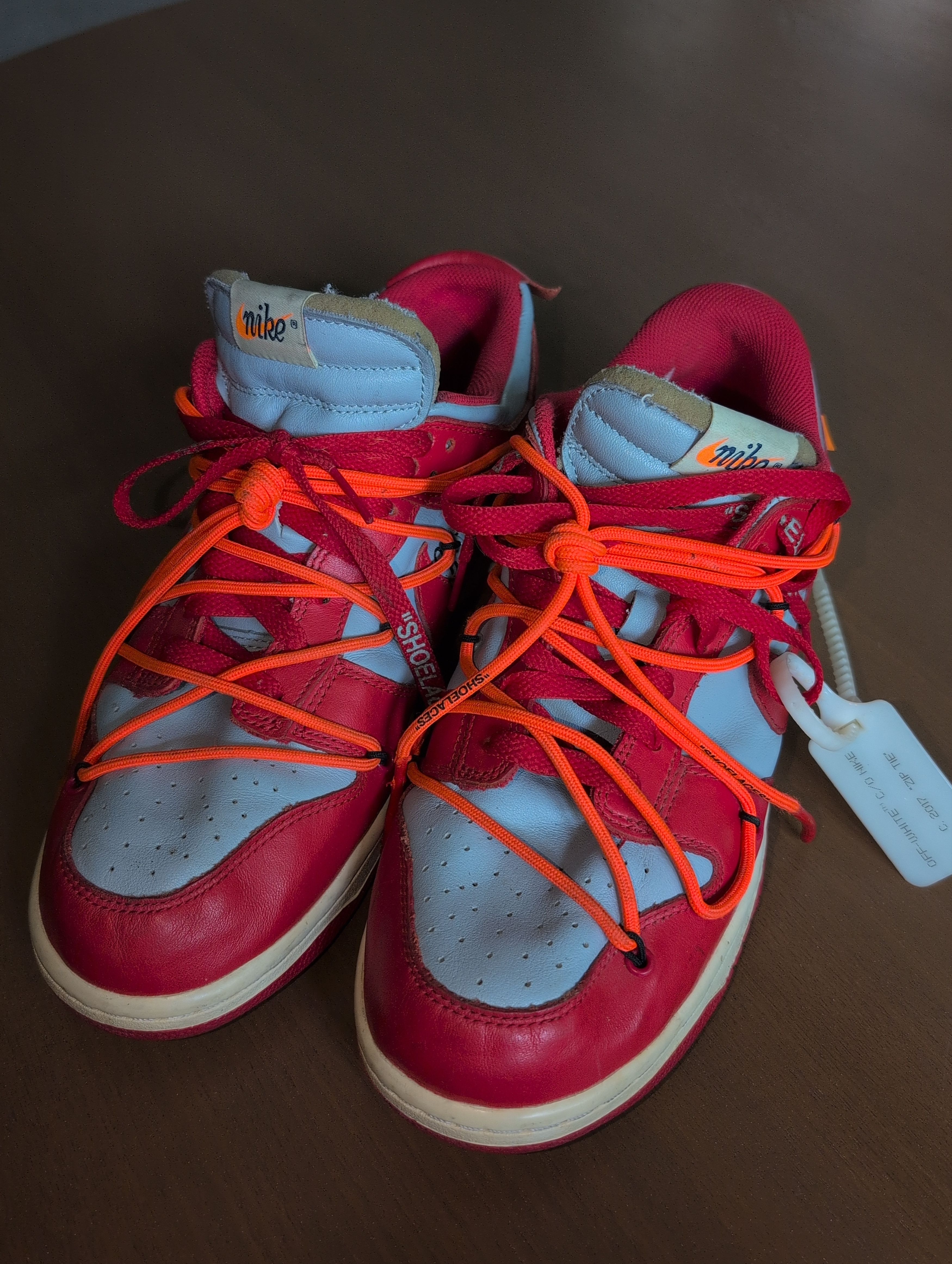 Nike × Off-White Nike Dunk Low Off-White University Red Size US 9.5 / EU 42-43 - 1 Thumbnail