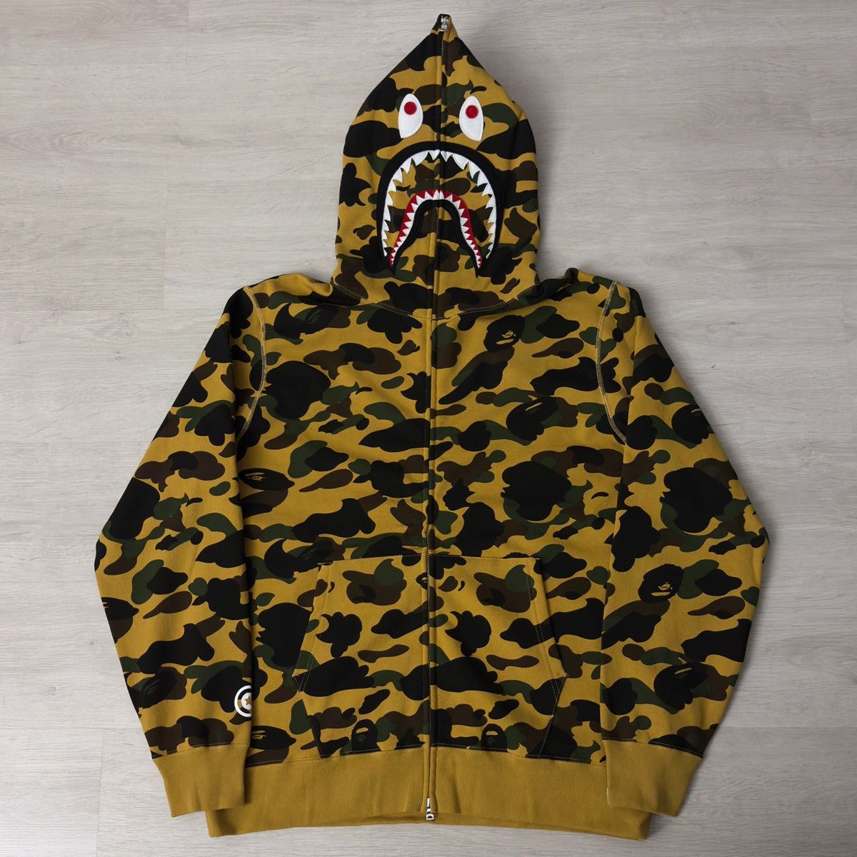BAPE 1st camo yellow タイガー パーカー エイプ フルジップ Bape BAPE Tiger full zip hoodie 1st camo yellow a bathing ape