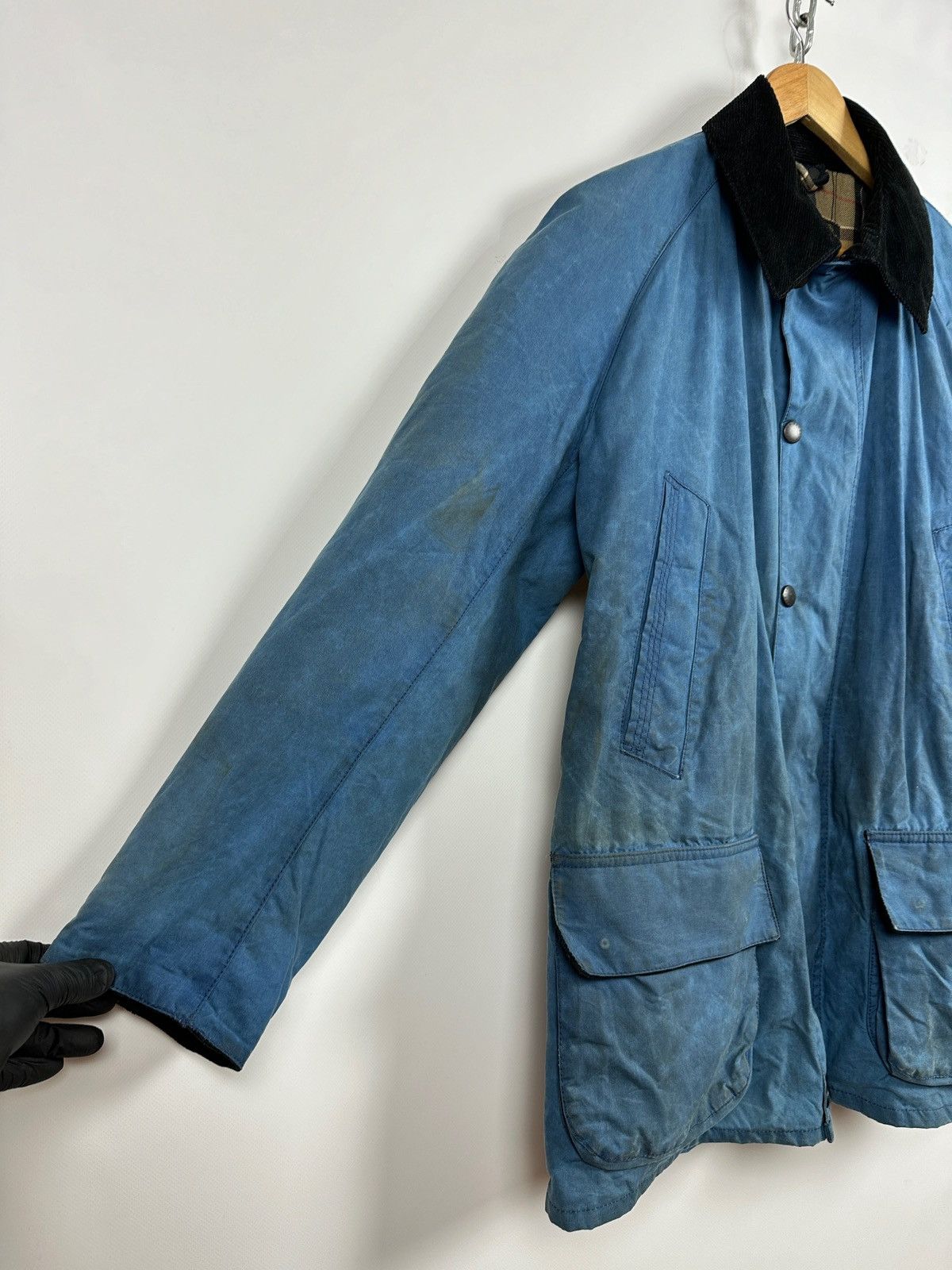 Barbour Barbour Bristol Waxed Blue Coat Jacket Size US L / EU 52-54 / 3 - 16 Thumbnail
