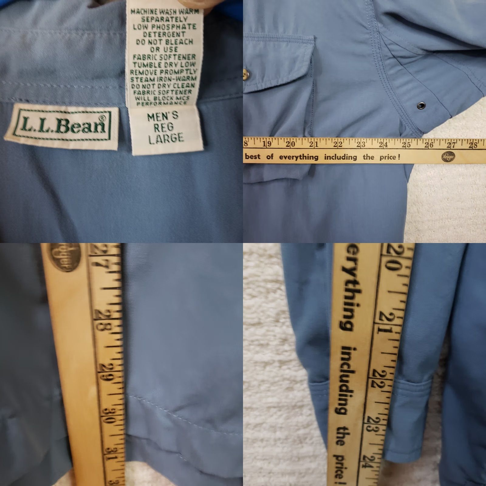 Vintage VINTAGE LL Bean Button-Up Shirt Mens L Blue Long Sleeve Collared Shirt Fold Tab Roll Up未 applicable Size US L / EU 52-54 / 3 - 9 Thumbnail