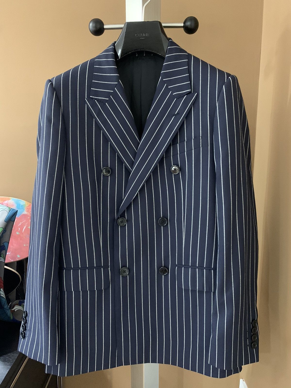 Celine Celine 2019SS Navy Tennis Stripe Blazer Size US S / EU 44-46 / 1 - 1 Thumbnail