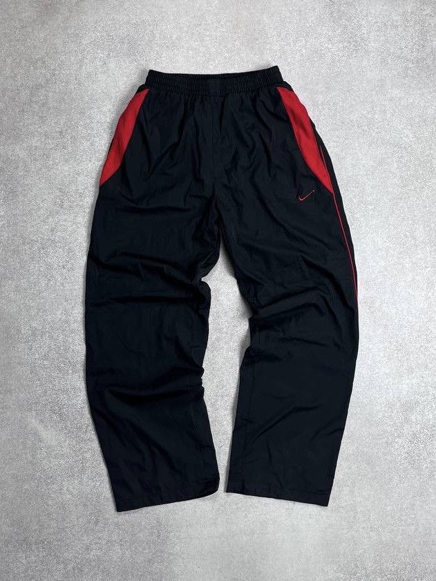 Nike × Vintage VINTAGE NIKE SWOOSH BAGGY NYLON FLARED TRACK PANTS M Size US 32 / EU 48 - 1 Thumbnail