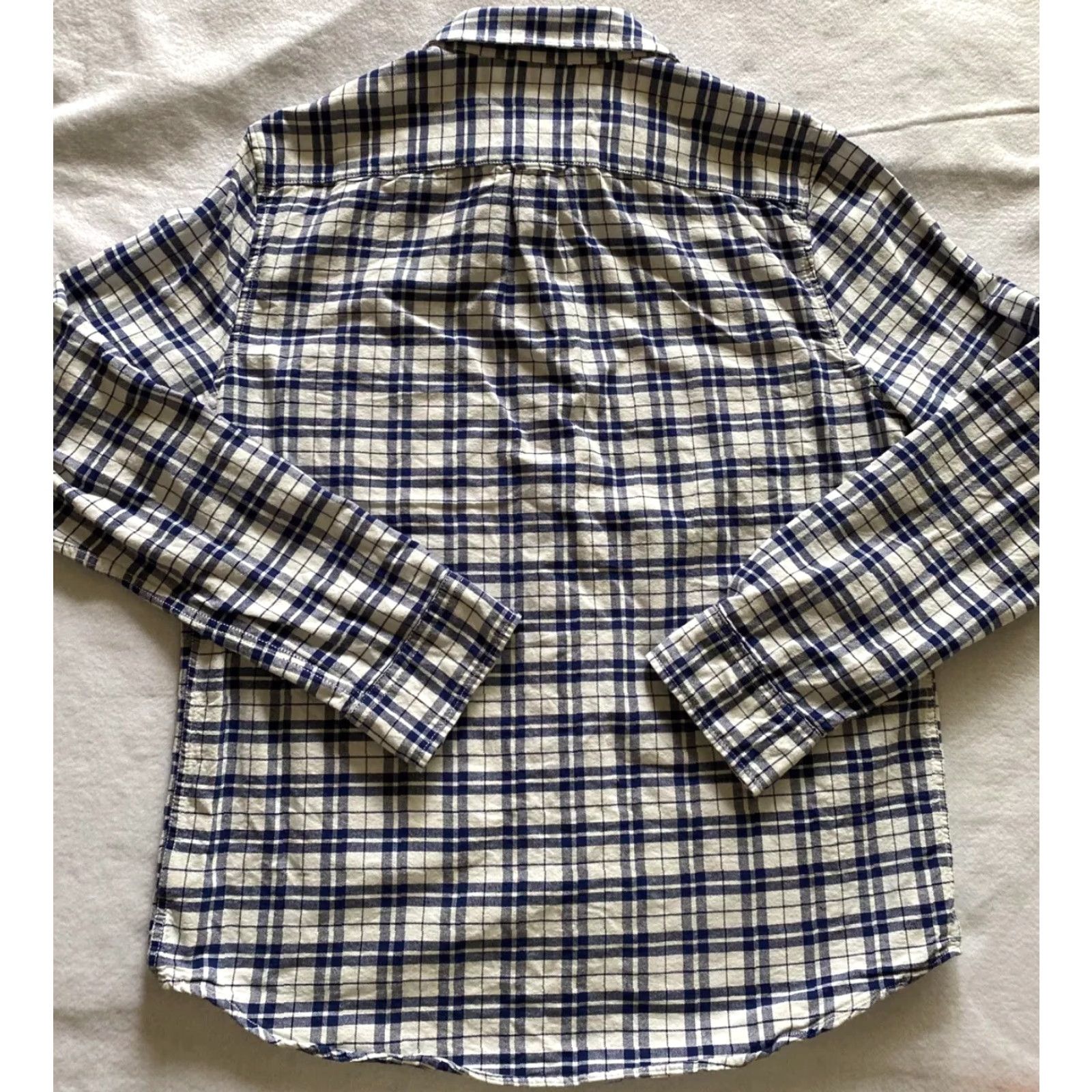 Vintage Aéropostale Mens Button Shirt Original Blue Plaid Long Sleeves 100% Cotton Dress Shirt M Mens Size US M / EU 48-50 / 2 - 6 Thumbnail