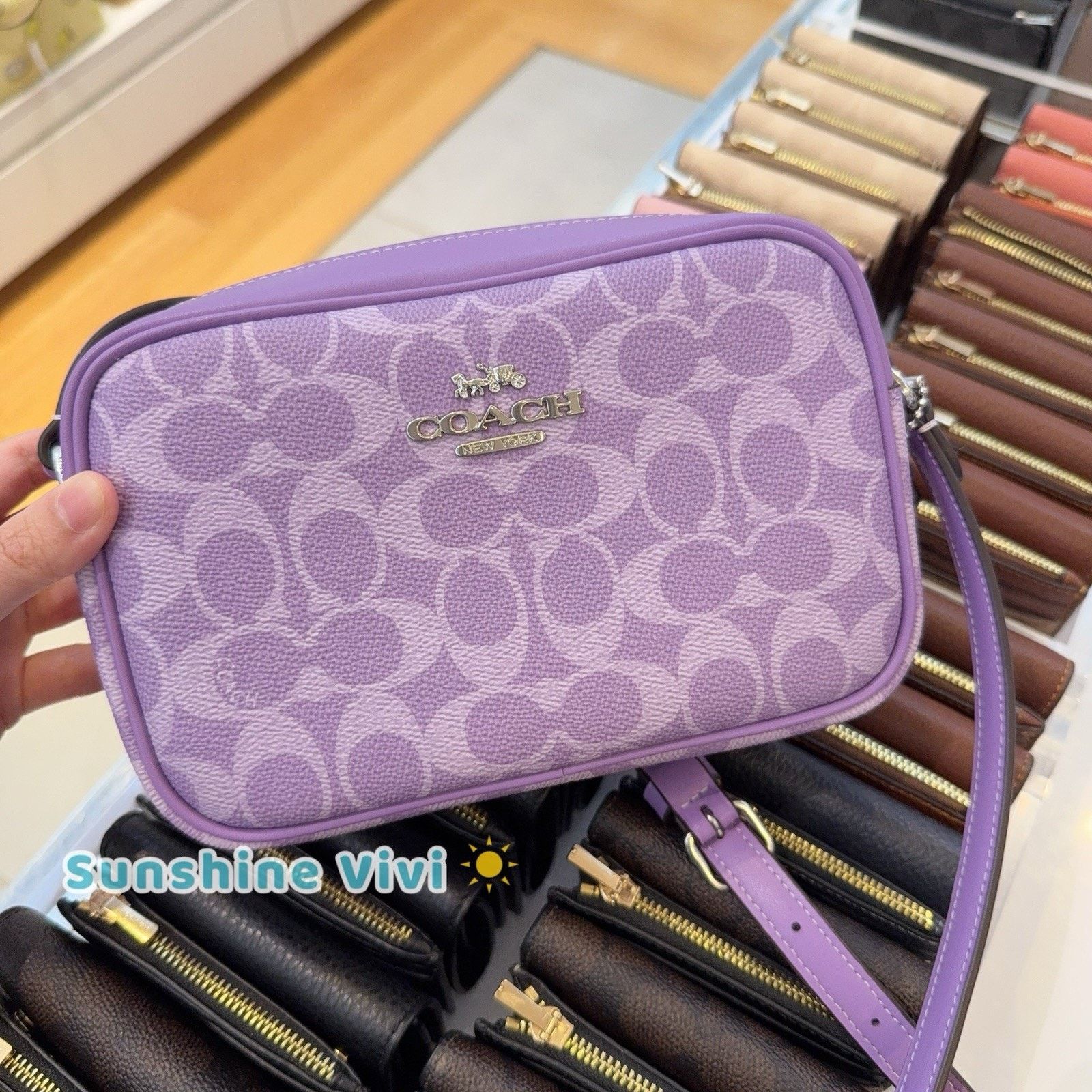 Coach NWT Coach CY752 Mini Jamie Camera Bag Canvas Silver/Iris Size ONE SIZE - 1 Thumbnail