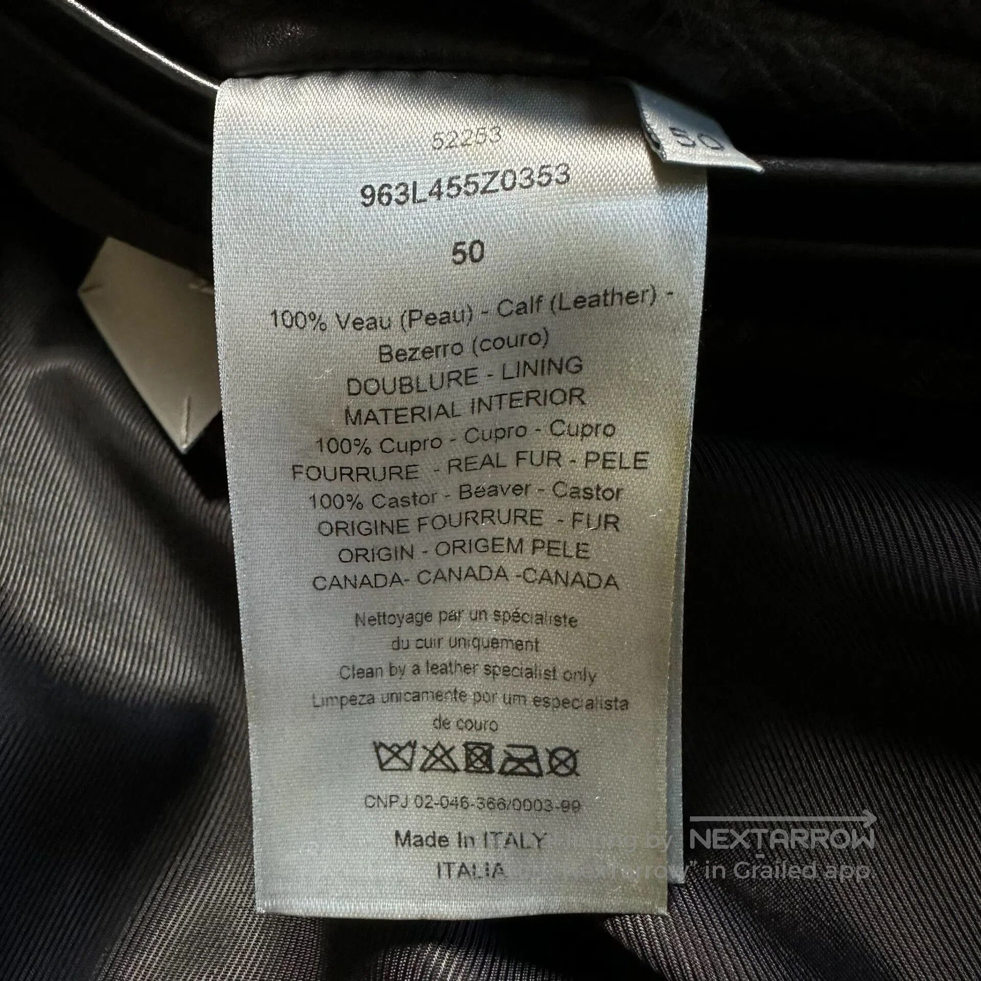 Dior dior black leather jacket with fur collar. Size US L / EU 52-54 / 3 - 7 Thumbnail