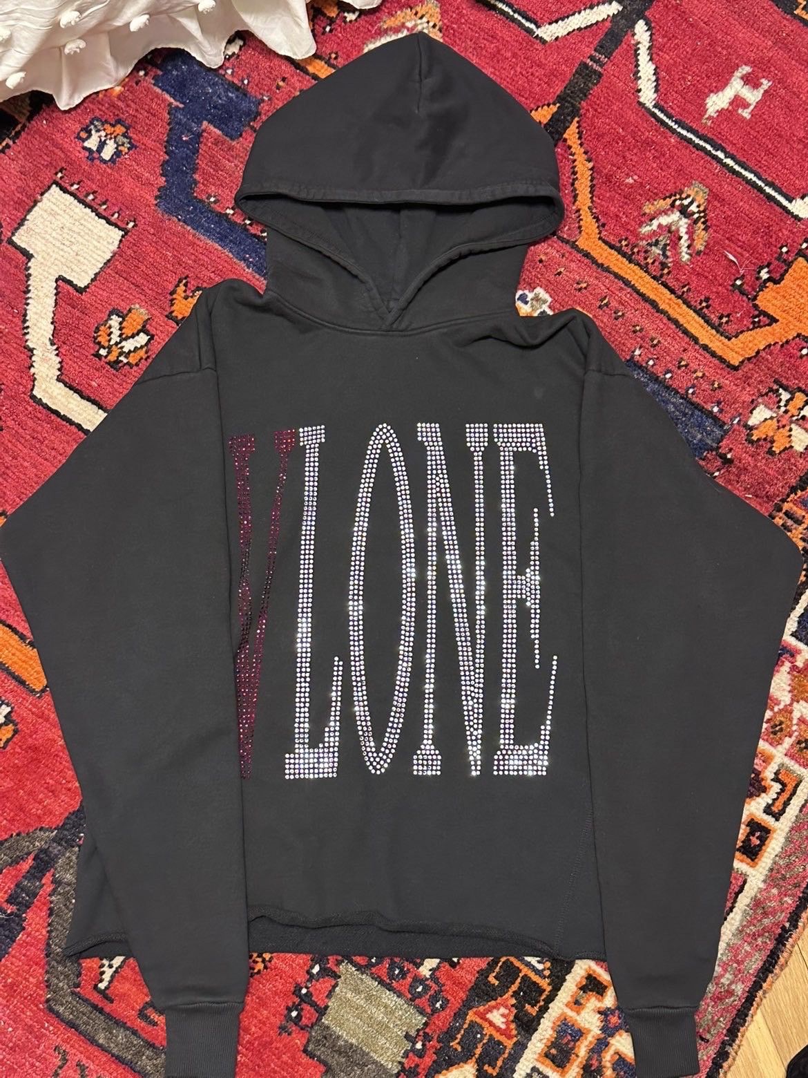 Vlone Vlone Rhinestone Hoodie Size US S / EU 44-46 / 1 - 1 Thumbnail