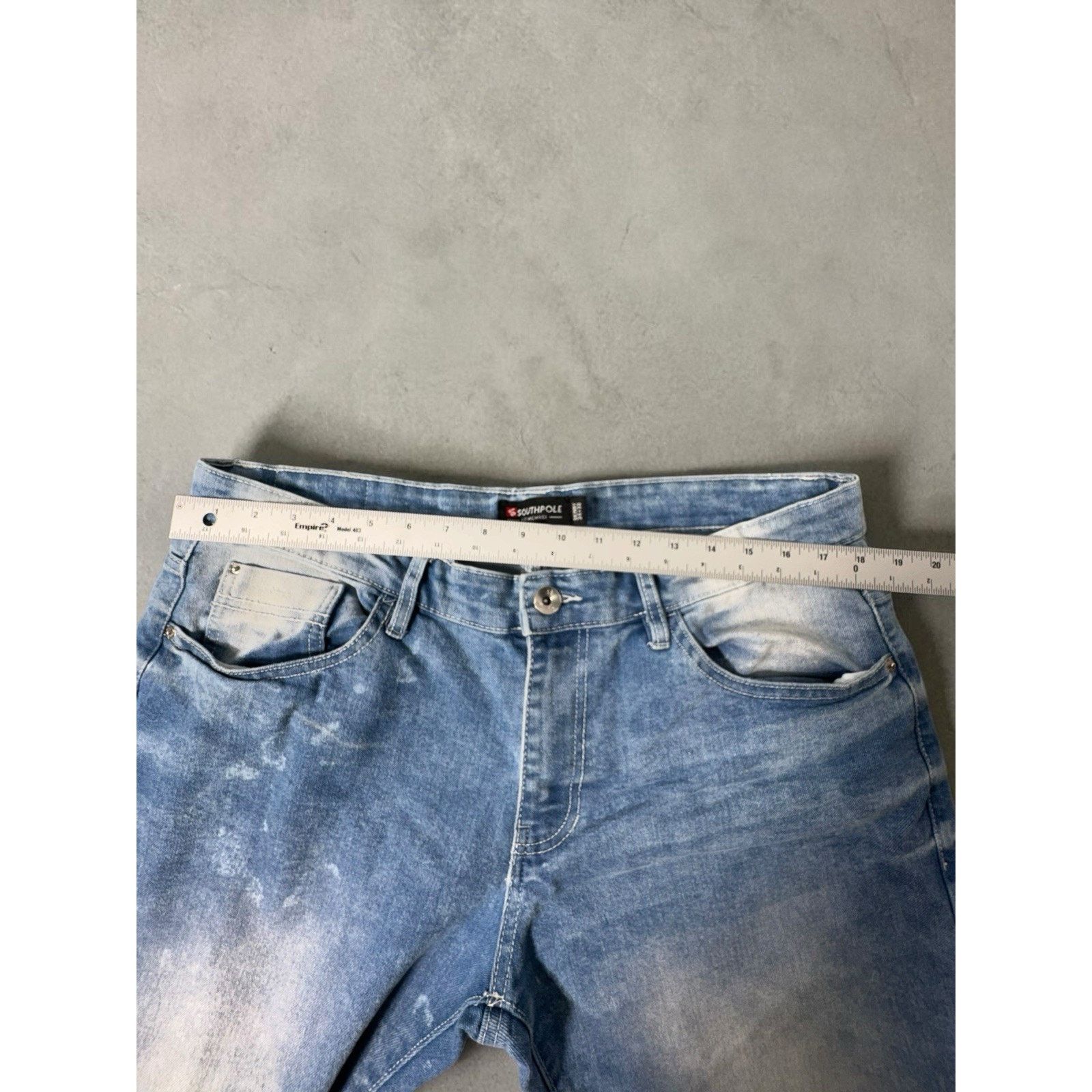 Southpole Southpole Skinny Jeans 34x30 Light Wash Distressed Stretch Size US 34 / EU 50 - 5 Thumbnail