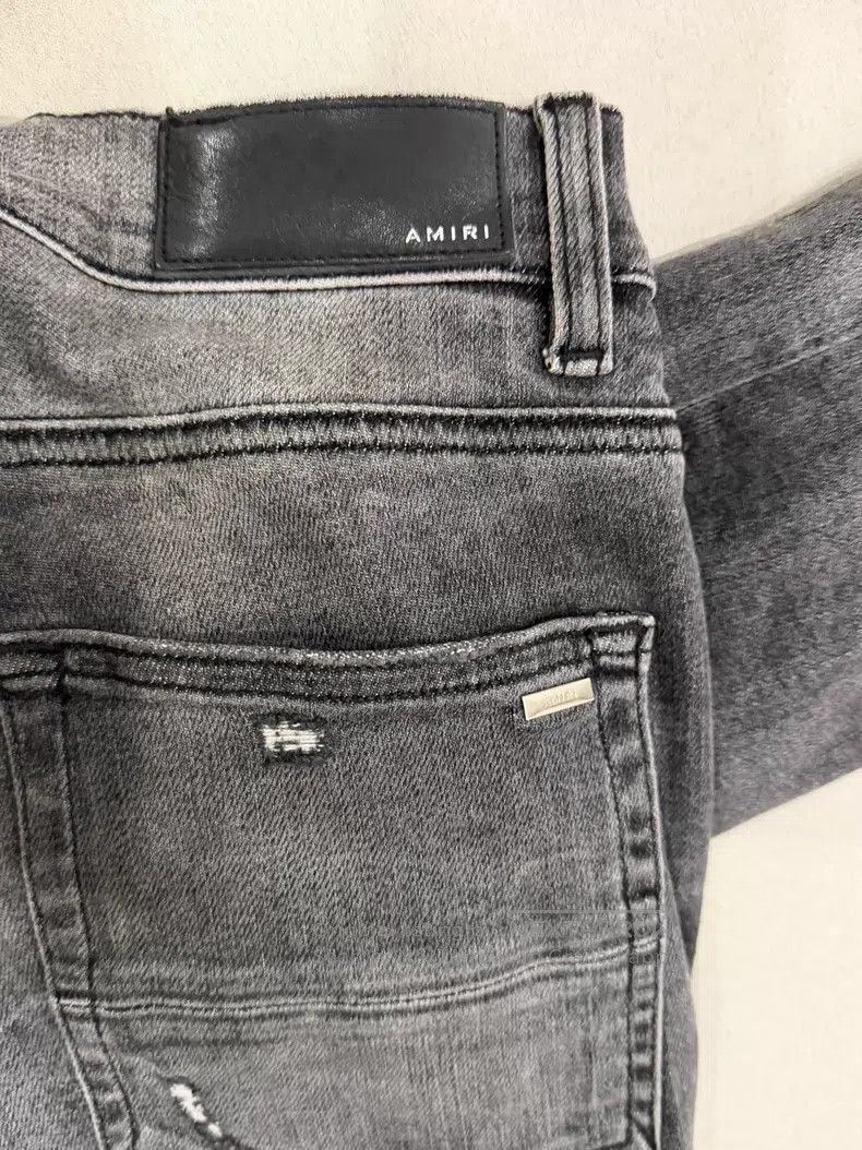 Amiri Amiri Gray ripped denim pants Size US 30 / EU 46 - 4 Thumbnail