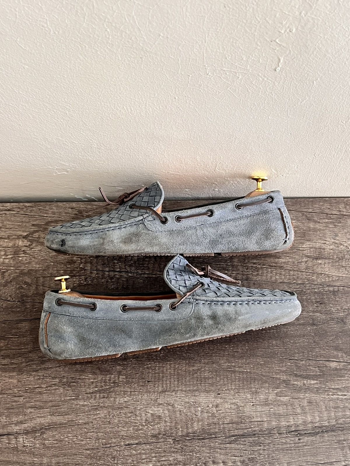 Bottega Veneta Intrecciato Driving Leather Loafers Size US 11 / EU 44 - 6 Thumbnail