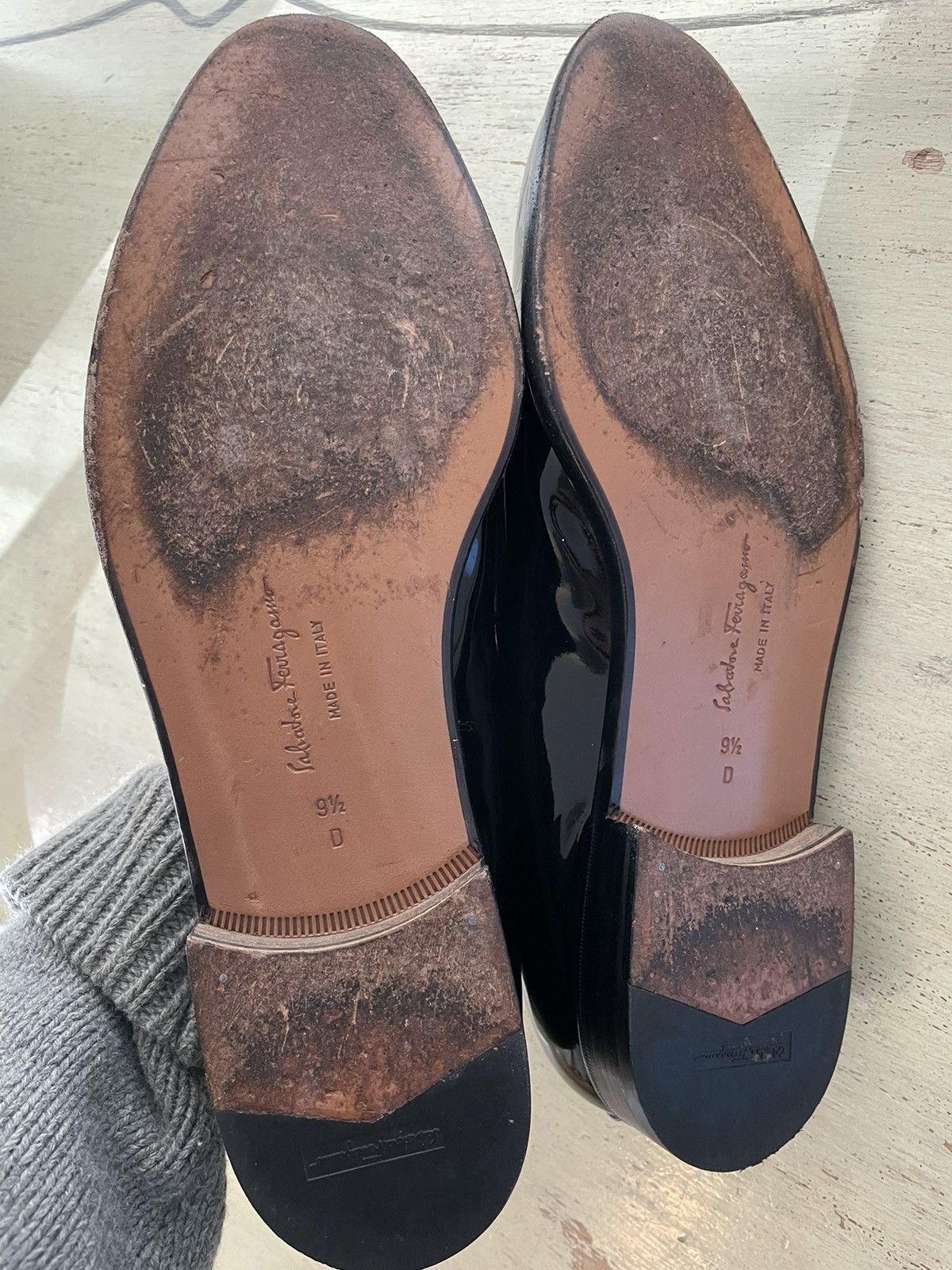 Salvatore Ferragamo Grosgrain Vamp Patent Formal Loafer Size US 9.5 / EU 42-43 - 8 Thumbnail