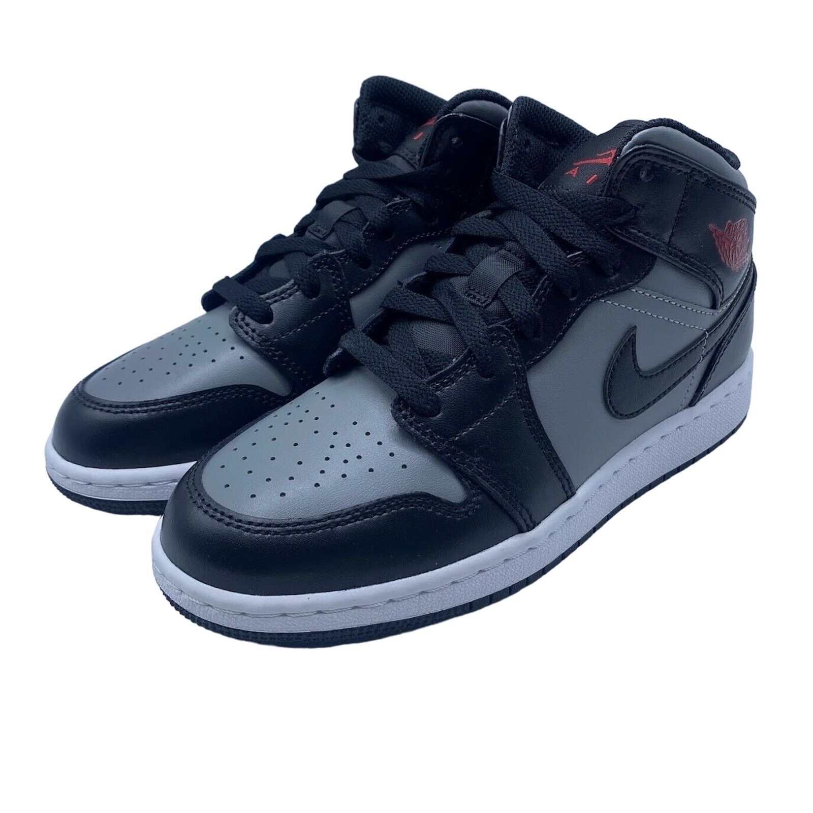 Nike NEW Air Jordan 1 Mid (GS) Black Shadow Red 554725 096 Size US 5 / EU 37 - 1 Thumbnail