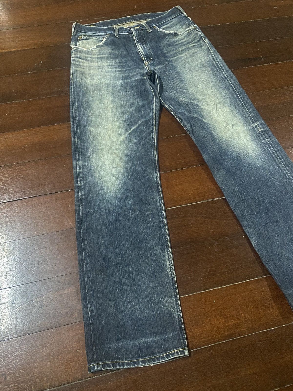 Lee VINTAGE LEE RIDERS SELVEDGE RUSTY MUDWASH DISTRESSED DENIM Size US 35 - 3 Thumbnail