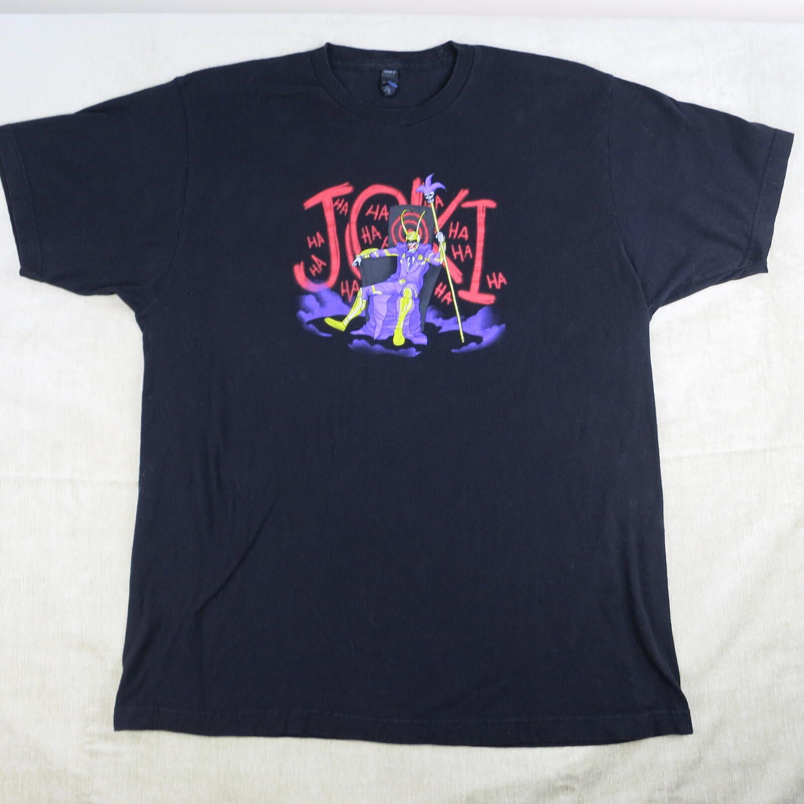 Tultex Vintage Joki Loki Smite the Joker Graphic Black T-Shirt XL Size US XL / EU 56 / 4 - 1 Thumbnail