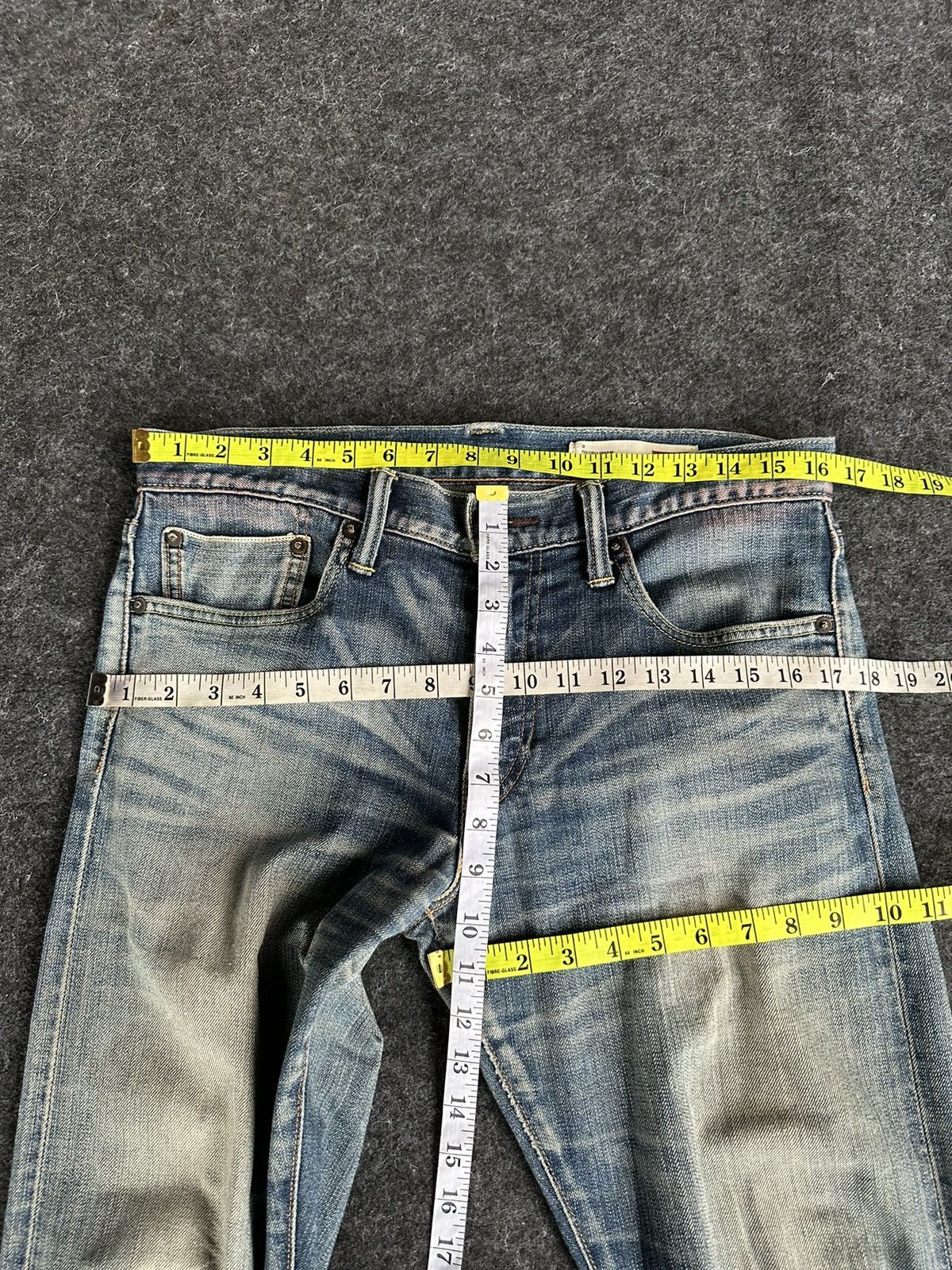 Levi's Levis 511 Selvedge Faded Washed Blue Denim 32x29 D489 Size US 32 / EU 48 - 9 Thumbnail