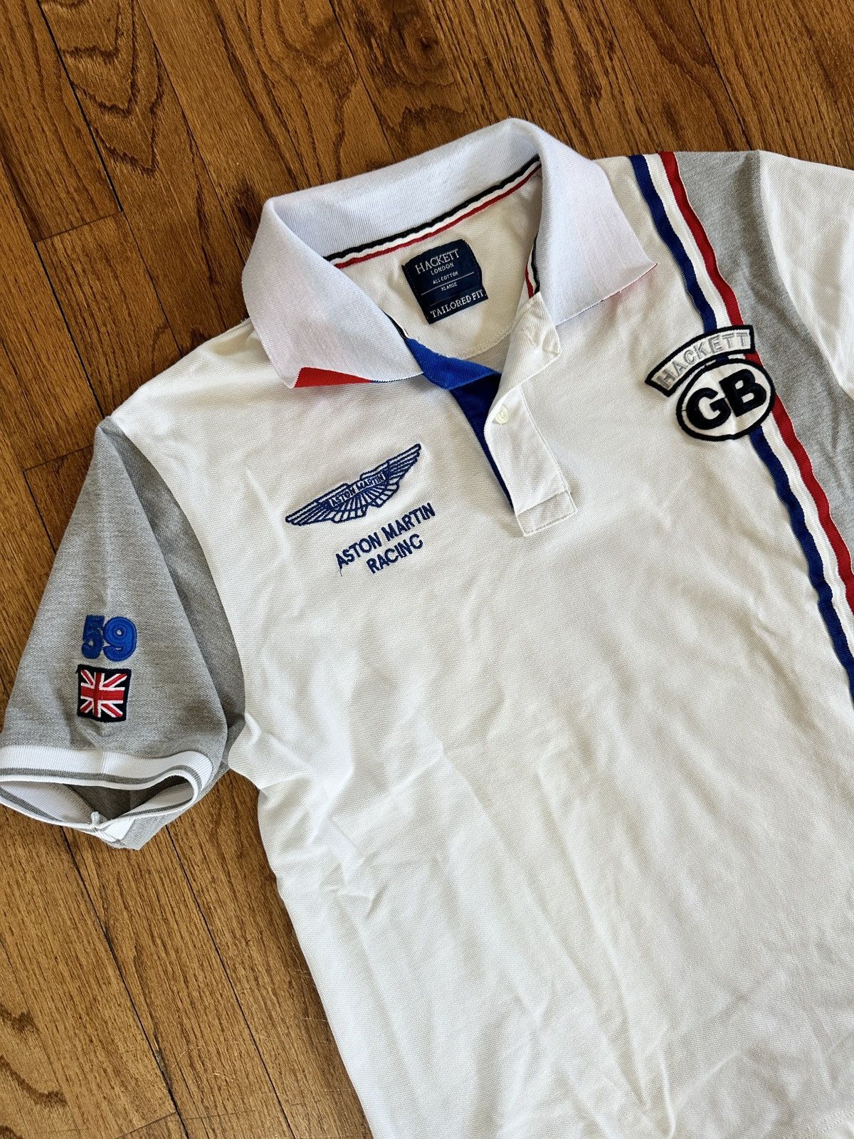 Hackett × Vintage Hackett London Aston Martin Racing Polo Size US XL / EU 56 / 4 - 2 Thumbnail