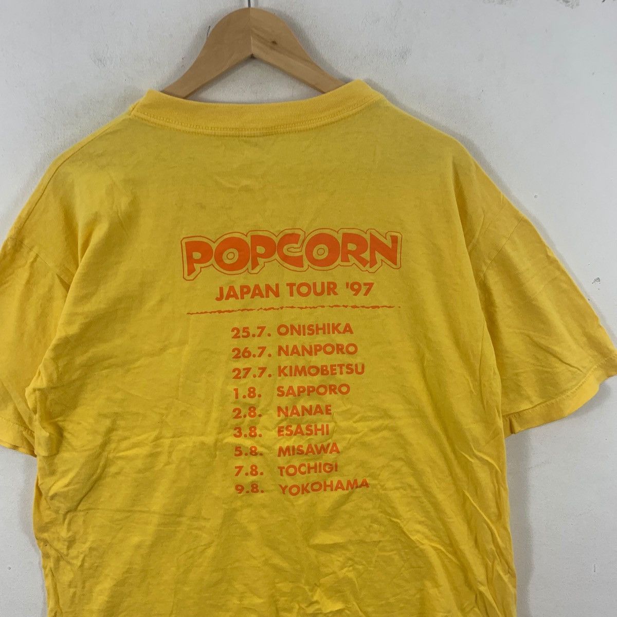 Band Tees Vintage 1997 POPCORN BAND Japan Tour Concert Tee Shirt Top Size US M / EU 48-50 / 2 - 7 Thumbnail