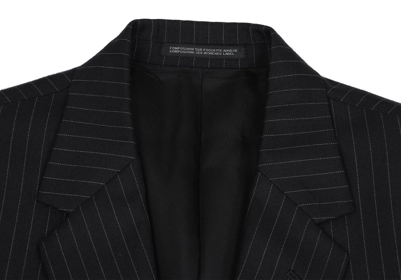 Yohji Yamamoto YOHJI YAMAMOTO COSTUME D'HOMME Wool Chalk Stripe Jacket Size US M / EU 48-50 / 2 - 3 Thumbnail