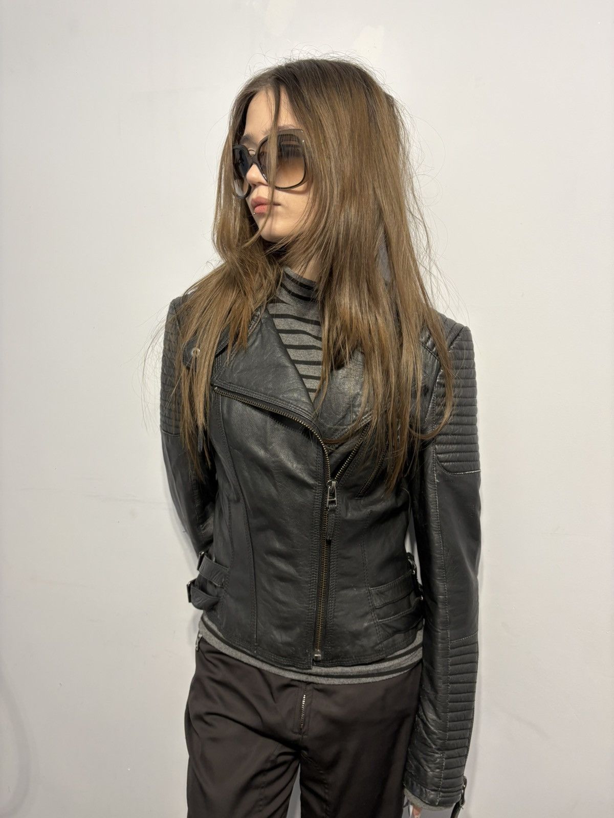 If Six Was Nine Gothic Biker Jacket Side Zip Punk LGB Rick Owens Vibe Size M / US 6-8 / IT 42-44 - 7 Thumbnail