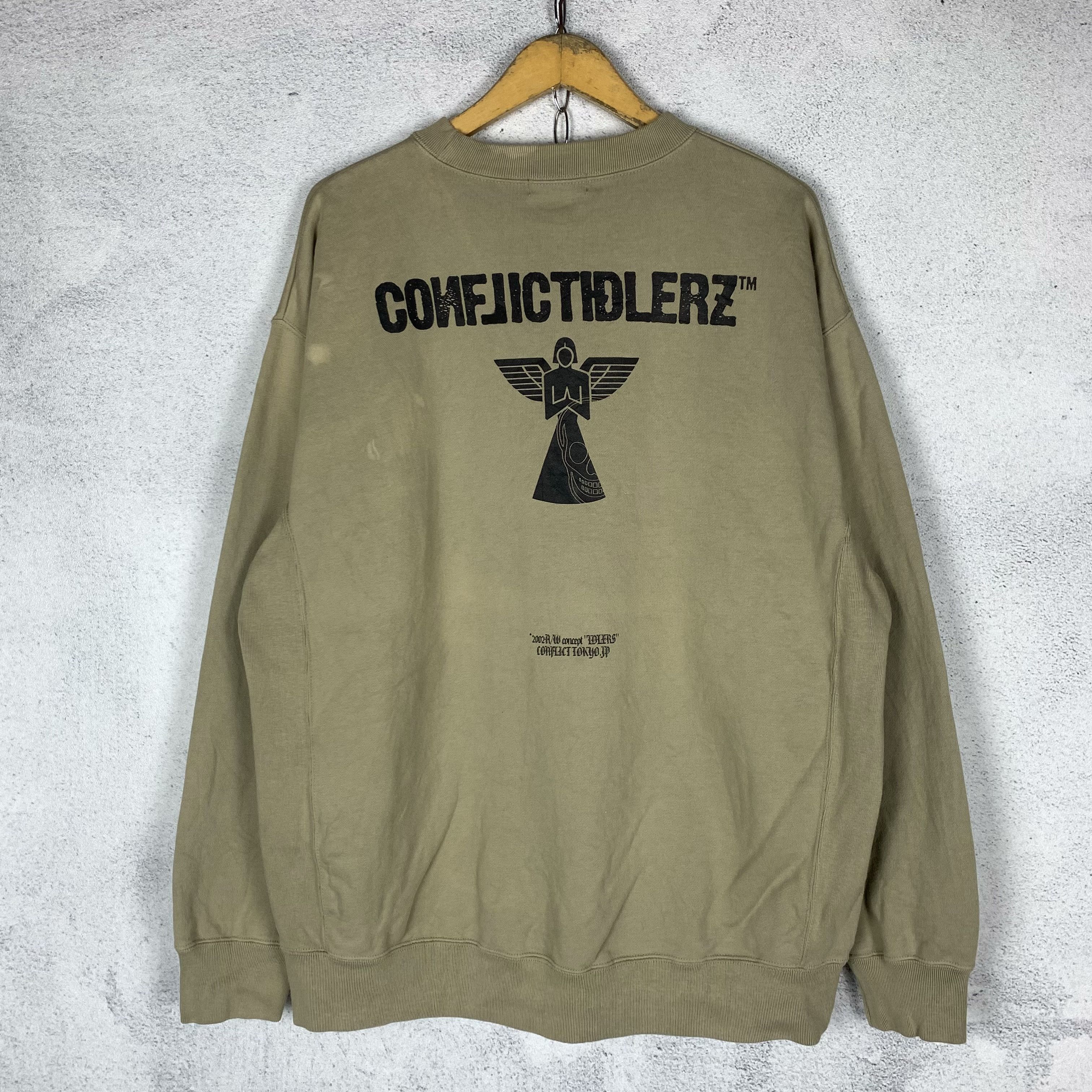 Japanese Brand Conflict Tokyo A/W 2002 CONFLICTIDLERZ Sweatshirt Crewneck Size US XL / EU 56 / 4 - 2 Thumbnail