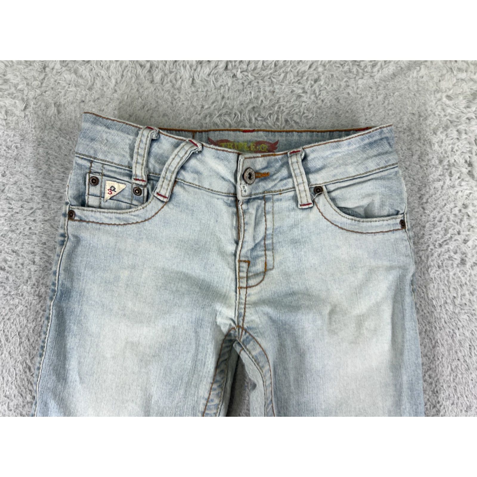 American Eagle Outfitters VINTAGE American Eagle Outfitters Jeans Womens 3 Blue Denim Light Wash Straight Cotton Low 23x31 Women's Jeans Size 26" / US 2 / IT 38 - 7 Thumbnail