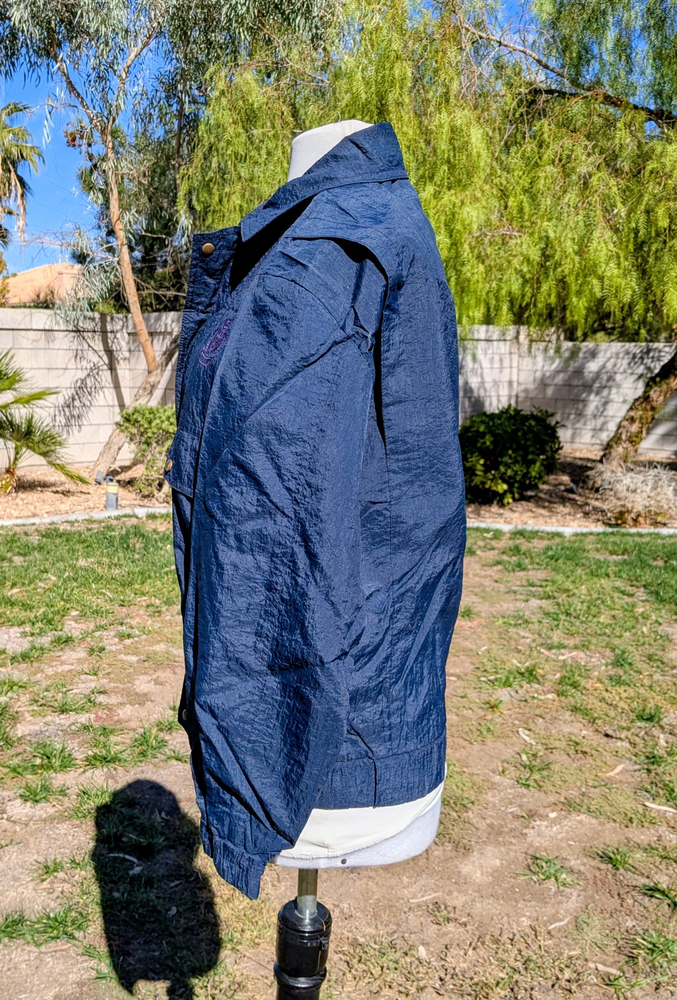Other REPAIRED Petite Windbreaker Light Zip-Up Bomber Jacket Coat Size M / US 6-8 / IT 42-44 - 3 Thumbnail