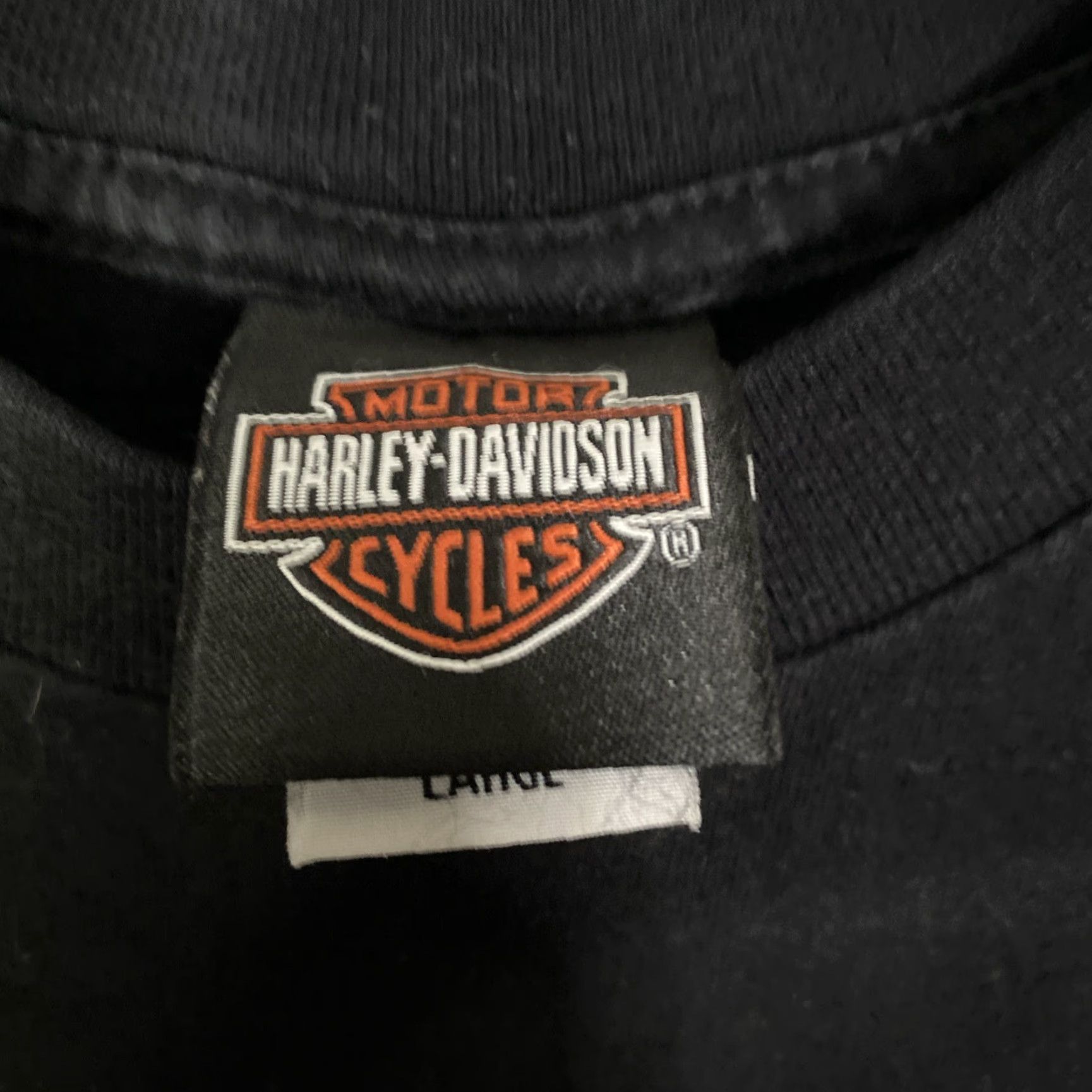 Harley Davidson Harley-Davidson T-Shirt Black Large L USA Motorcycle Biker Alberta Edmonton 2007 22x30 Men Shirt Size US L / EU 52-54 / 3 - 6 Thumbnail