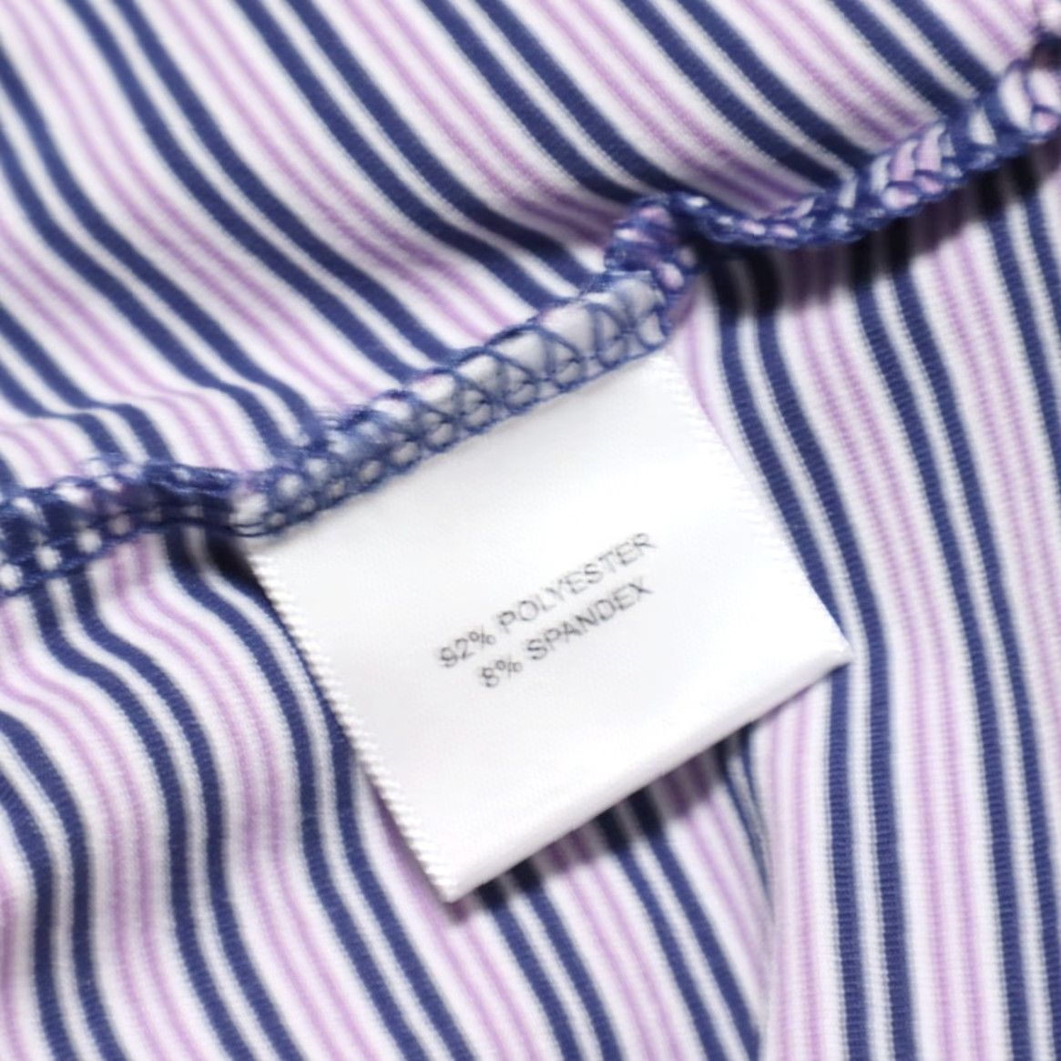 Peter Millar VINTAGE Peter Millar Hamden Performance Jersey Striped Polo Shirt Purple Men's 2XL Size US XXL / EU 58 / 5 - 6 Thumbnail