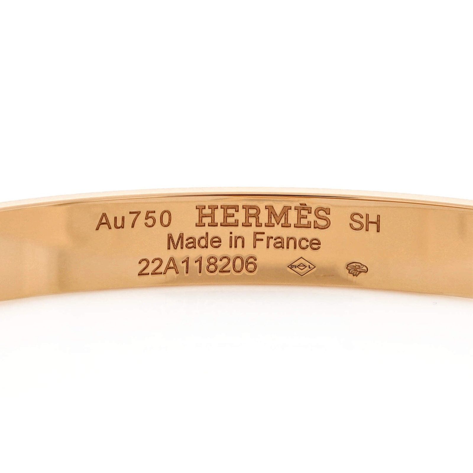 Hermes Collier de Chien Bracelet 18K Rose Gold Small Size ONE SIZE - 3 Thumbnail