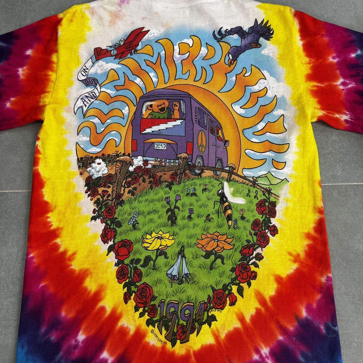 Liquid Blue Vintage 1994 Grateful Dead Summer Tour Bus Tie Dye Shirt Size US S / EU 44-46 / 1 - 17 Thumbnail