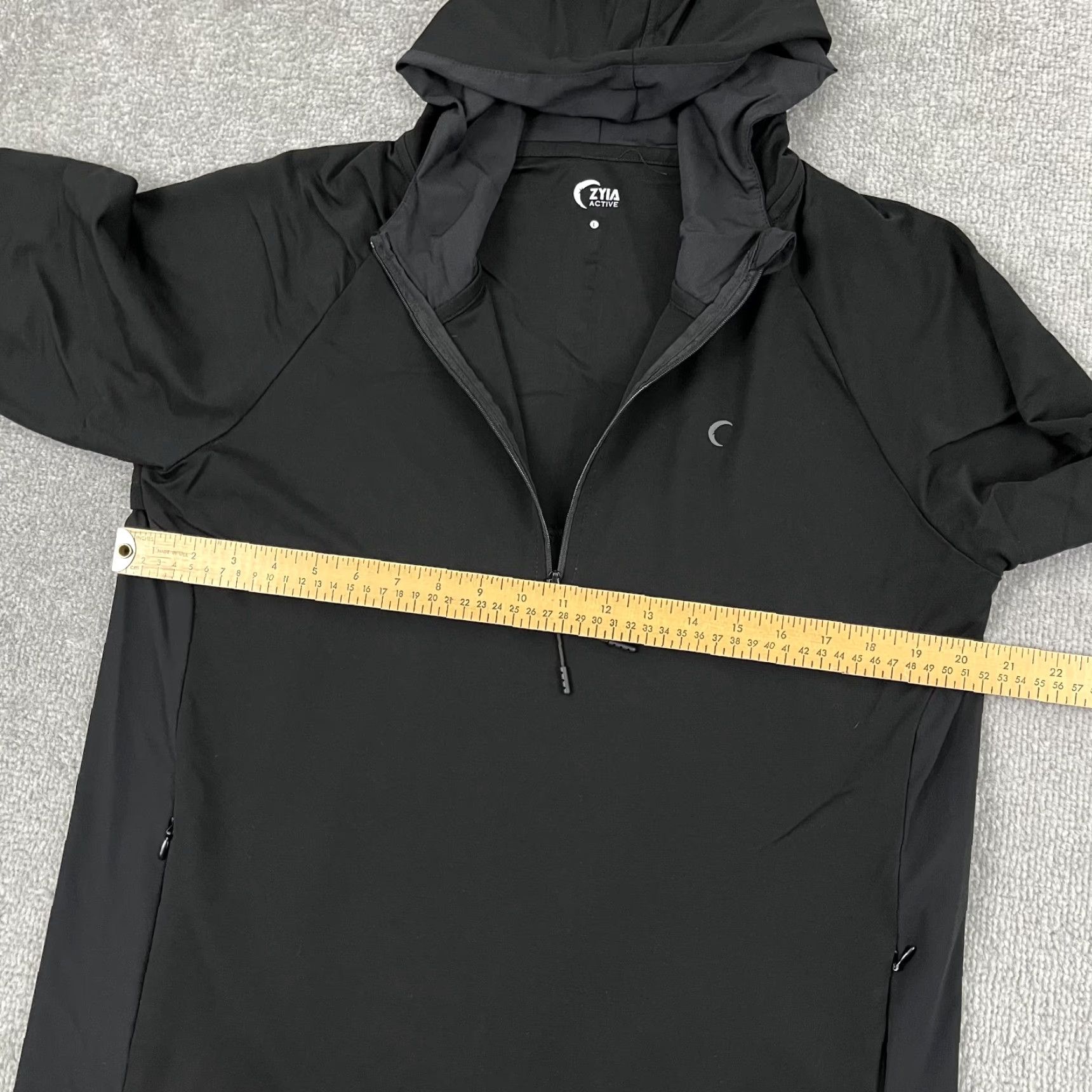 Vintage Zyia Active Jacket Mens L Black 1/2 Zip Pullover Running Training Gym Jacket Mens Large Black Half Zip Lightweight Breathable Regular Fit Size US L / EU 52-54 / 3 - 6 Thumbnail