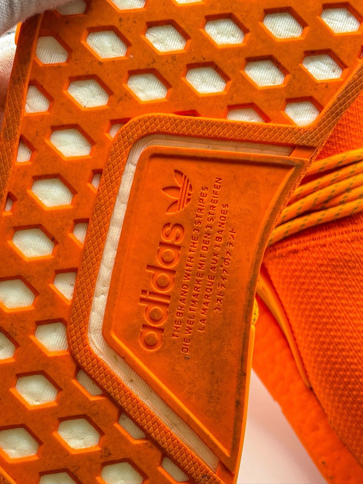 Adidas × Pharrell Adidas x Pharrell Williams NMD Hu Orange Size US 10 / EU 43 - 11 Thumbnail