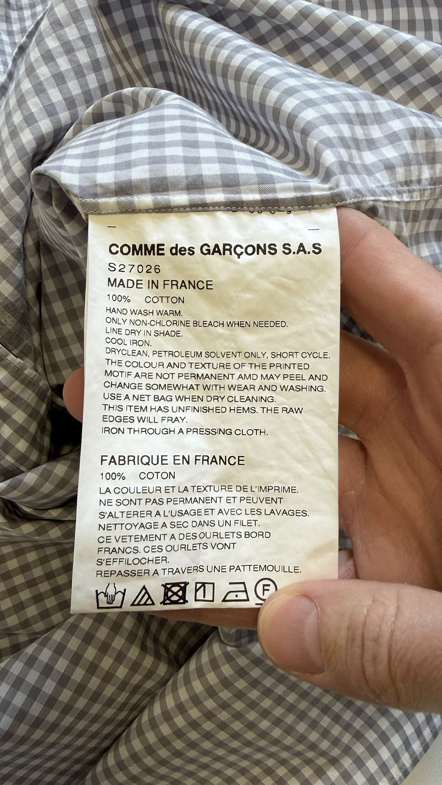 Comme des Garcons ‘Face Print’ Check Short Sleeve Shirt Size US L / EU 52-54 / 3 - 9 Thumbnail