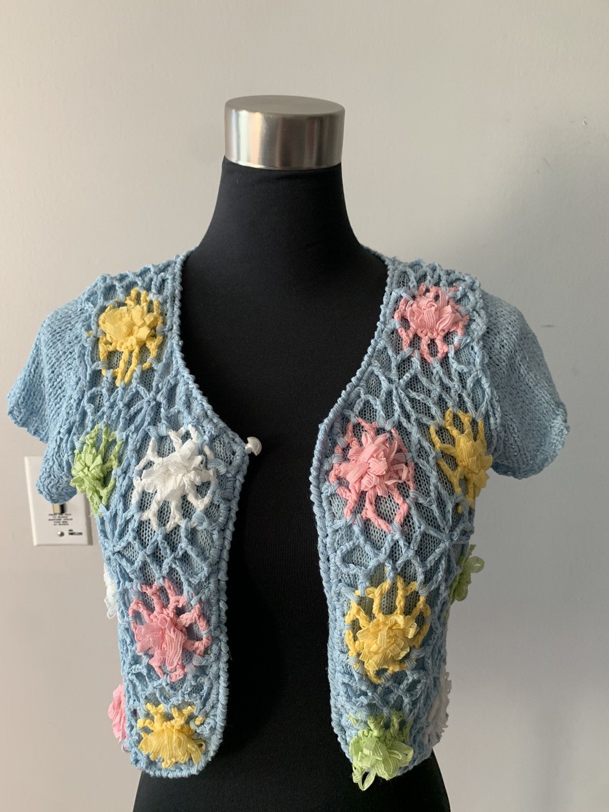 Vintage Vintage 90s y2k Hand Stitched Crochet Top Size S / US 4 / IT 40 - 1 Thumbnail