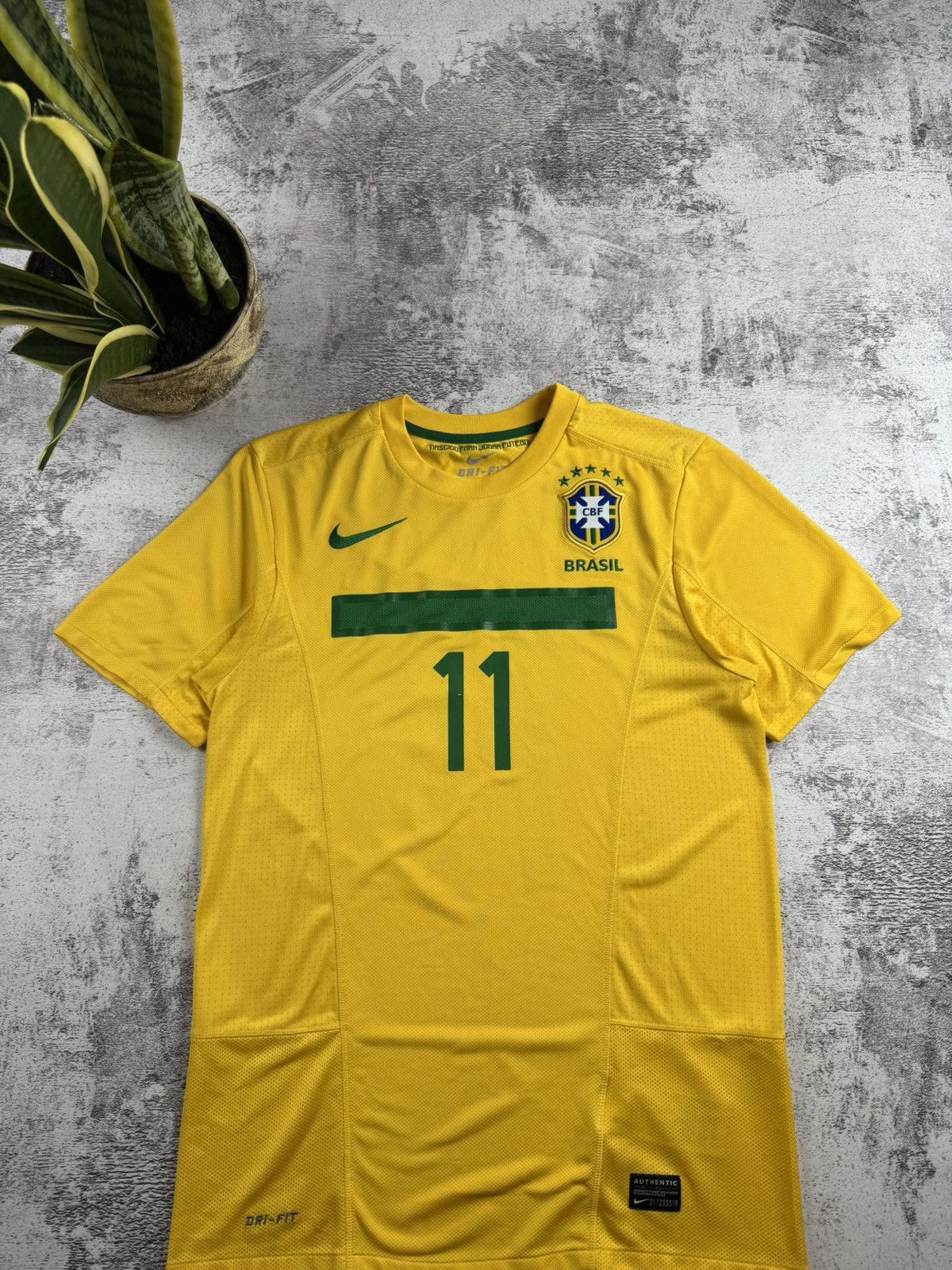 Nike Brasil 2011 2012 Brazil Neymar JR. National Soccer Football T Shirt Jersey Tee Size US S / EU 44-46 / 1 - 5 Thumbnail