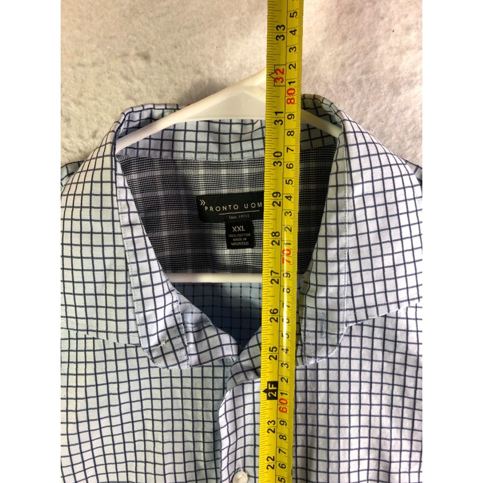 Pronto Uomo Pronto Uomo Shirt Long Sleeve Button-Up Mens XXL Blue Plaid Shirt Size US XXL / EU 58 / 5 - 5 Thumbnail