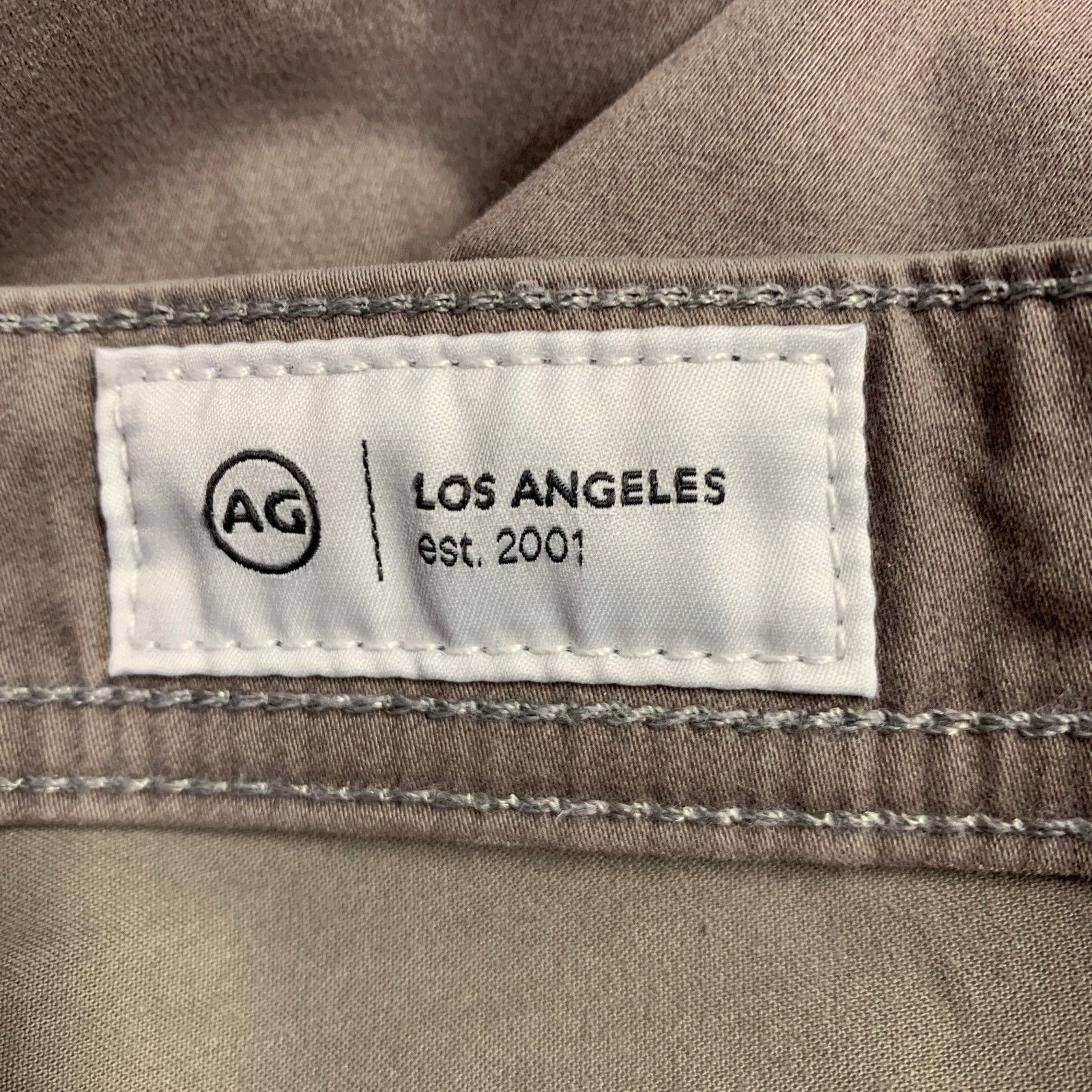 AG Adriano Goldschmied Everett Grey Taupe Cotton Blend Jean Cut Casual Pants Size US 36 / EU 52 - 4 Thumbnail