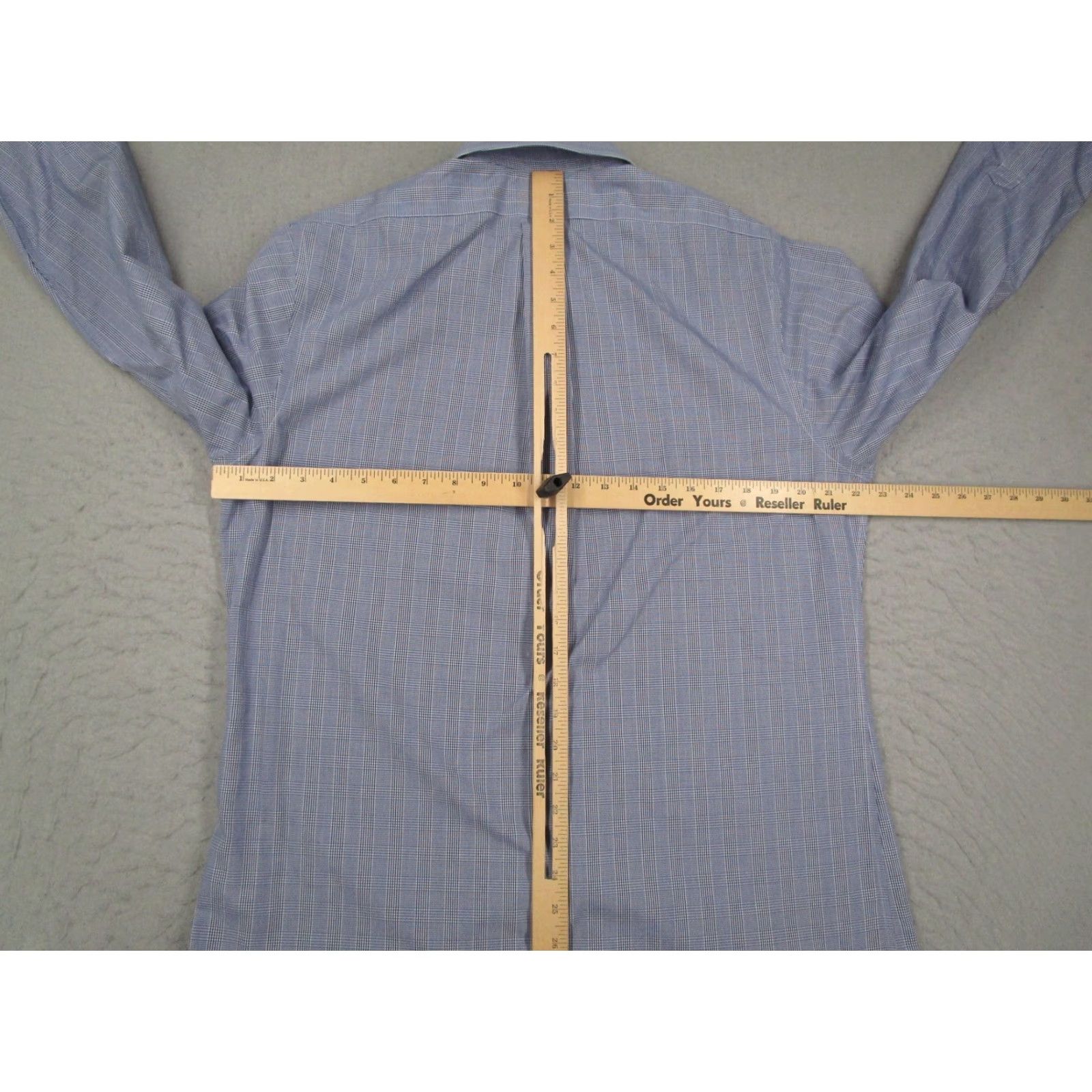 Brooks Brothers Brooks Brothers Dress Shirt Mens 16-35 Blue Non-Iron Regent Supima Cotton Check Shirt Size 34R - 5 Thumbnail