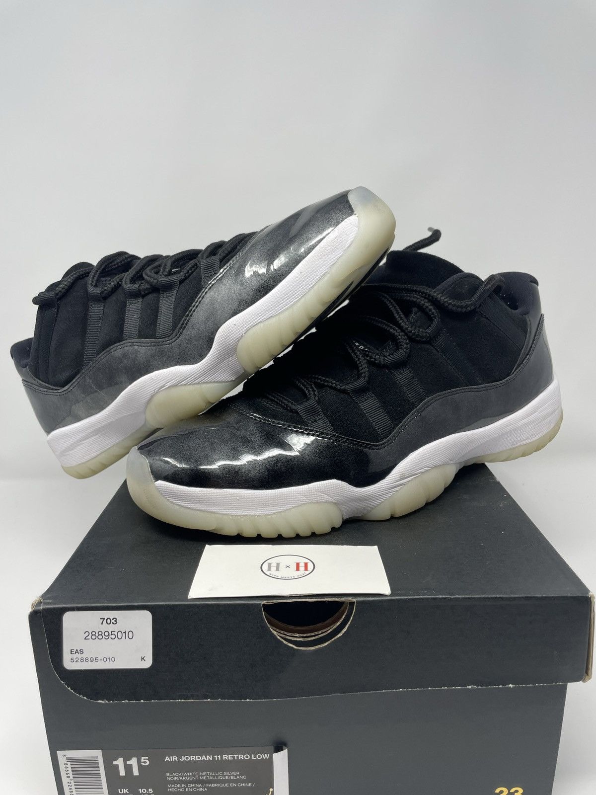 Metallic Silver Nike Air Jordan Retro 11 Low Baron Air Jordan 11